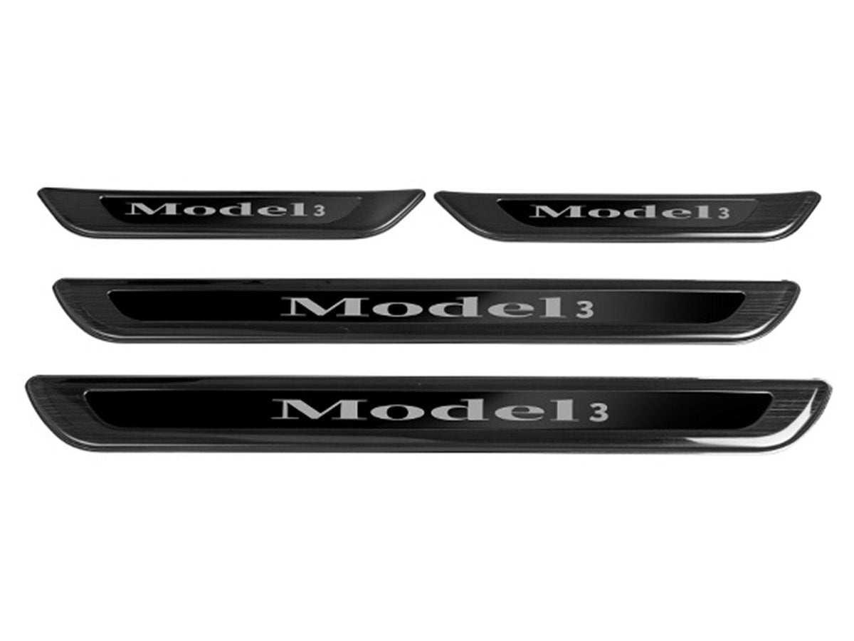 Tesla Model 3: Stainless Steel Door Sill Protector