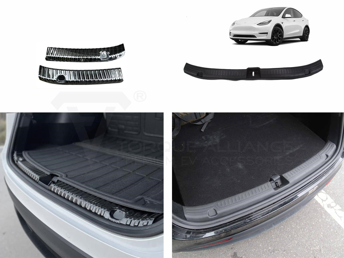 Tesla Model Y: Trunk Loading Sill Protector, Cargo Sill Guard - Premium Recyclable Rubber