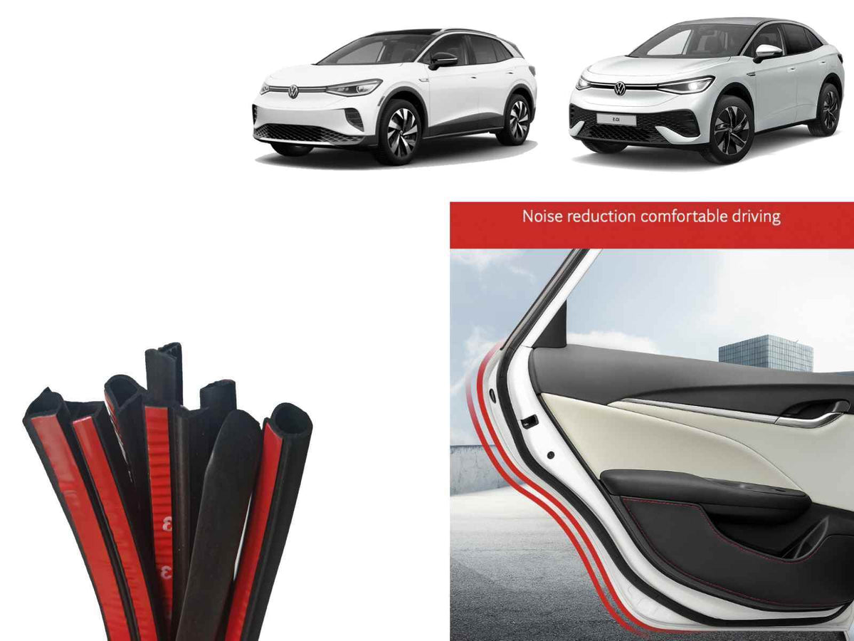 VW ID.4, VW ID.5: Rubber Seal Strips Set for Overall Protection and Noise Reduction (4 Doors, AB Pillar, Frunk and Trunk)