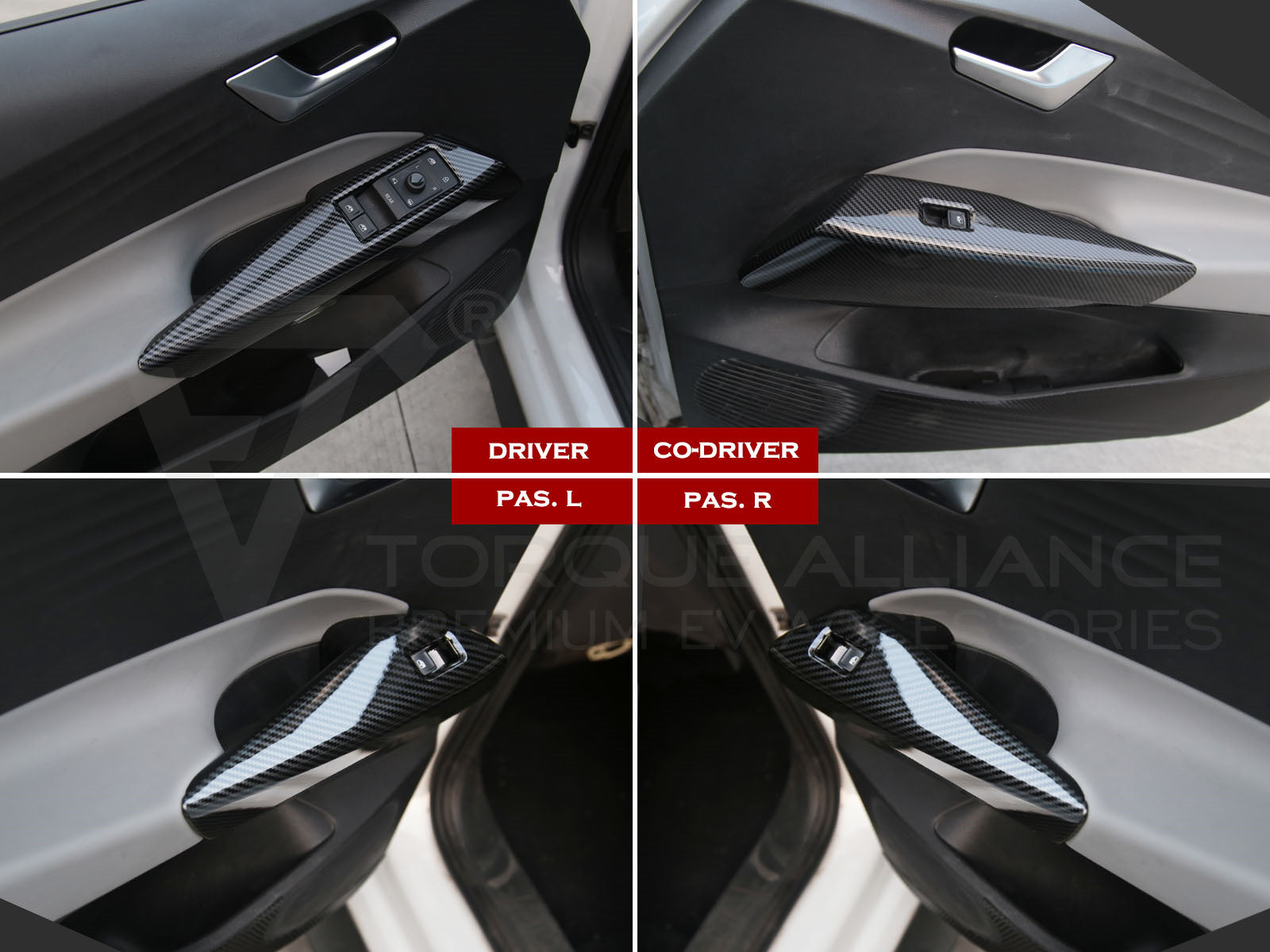 VW ID.3,ID.4_Interior Door Handle Cover Set (ABS + Coating, 4 pcs)