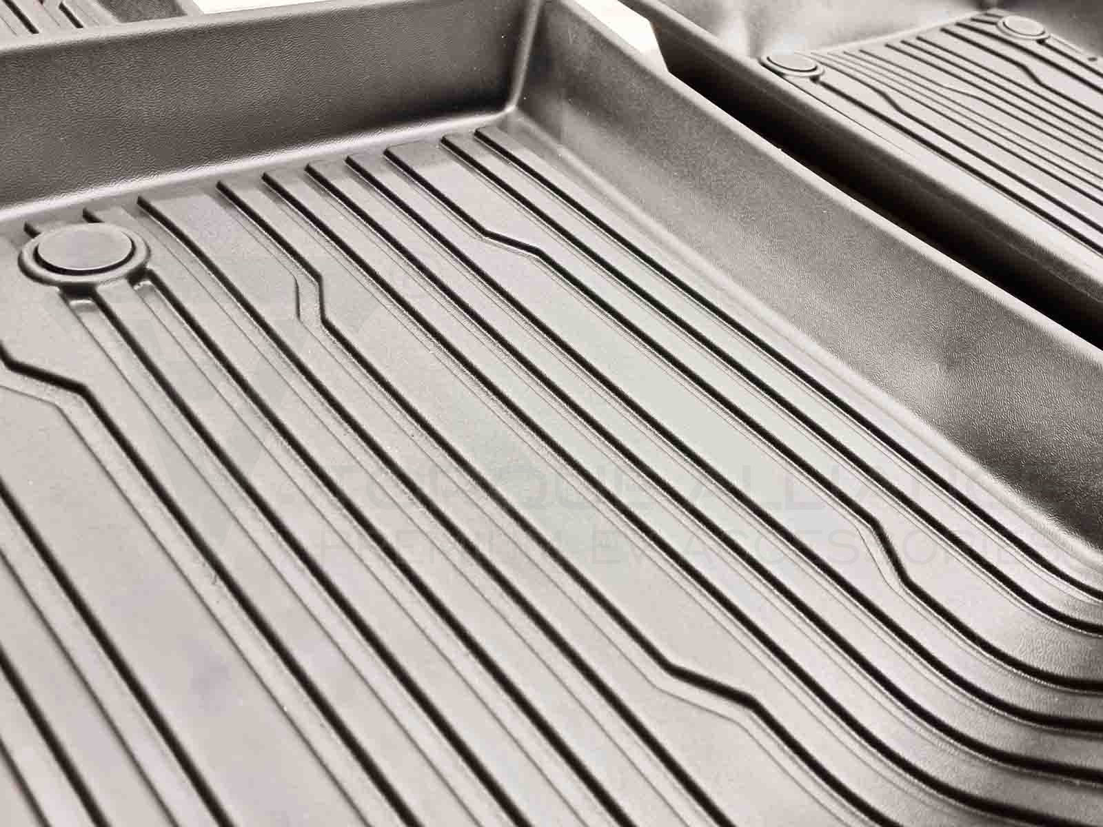Ford Mustang Mach-e: All-weather Floor Mats, Floor Liners (Premium Recyclable Rubber) - Torque Alliance
