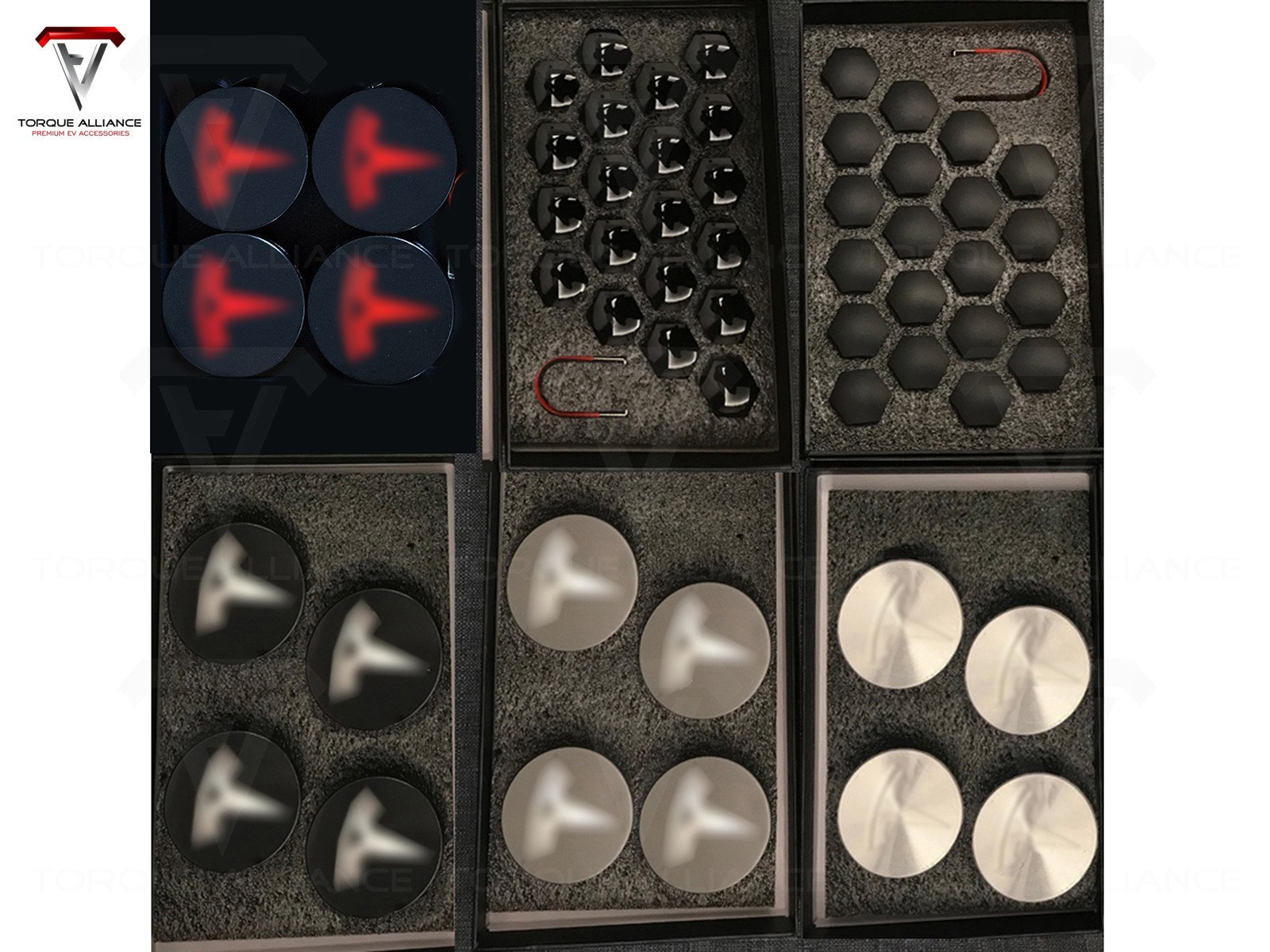 Model 3: Aero Wheel Cap Kit (8 color combinations) - Torque Alliance