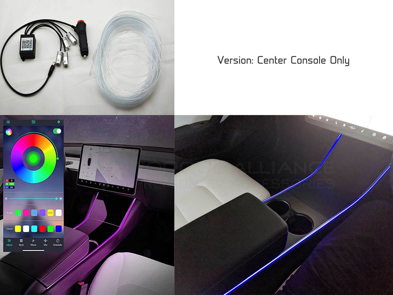 Model 3&Y: Middle Console Ambient LED strip - Torque Alliance