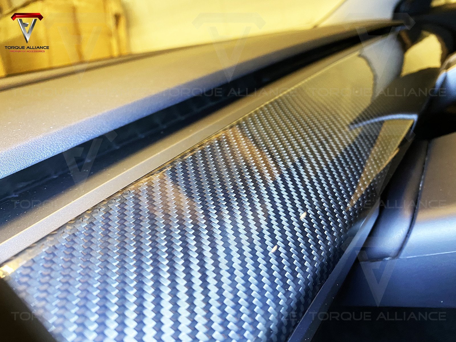 Model 3/Y: Real Carbon Fiber Dashboard Cover - Torque Alliance