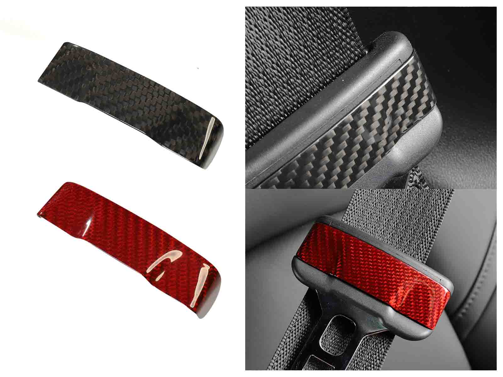 Model 3&Y: Seat belt decorative patch (Carbon fiber) - Torque Alliance