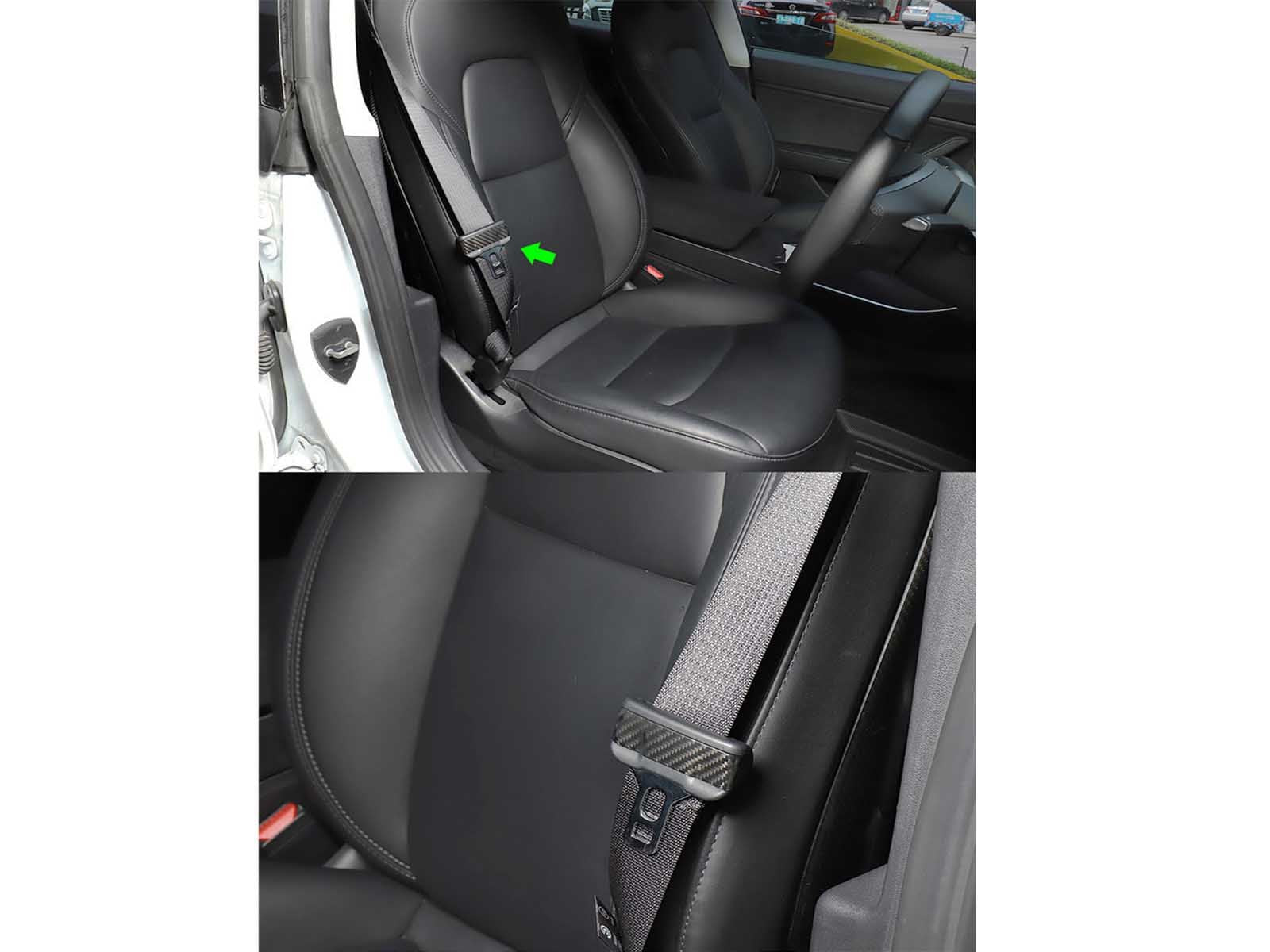 Model 3&Y: Seat belt decorative patch (Carbon fiber) - Torque Alliance