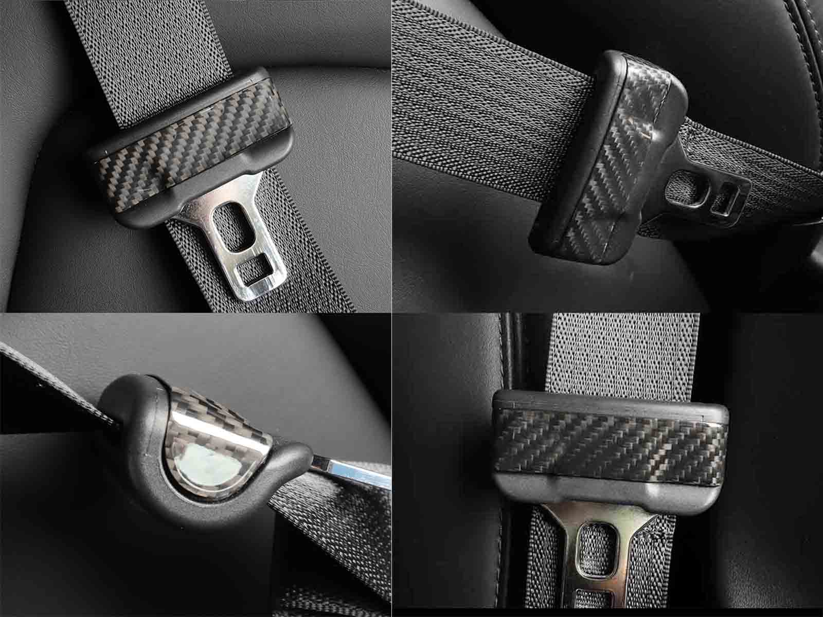 Model 3&Y: Seat belt decorative patch (Carbon fiber) - Torque Alliance