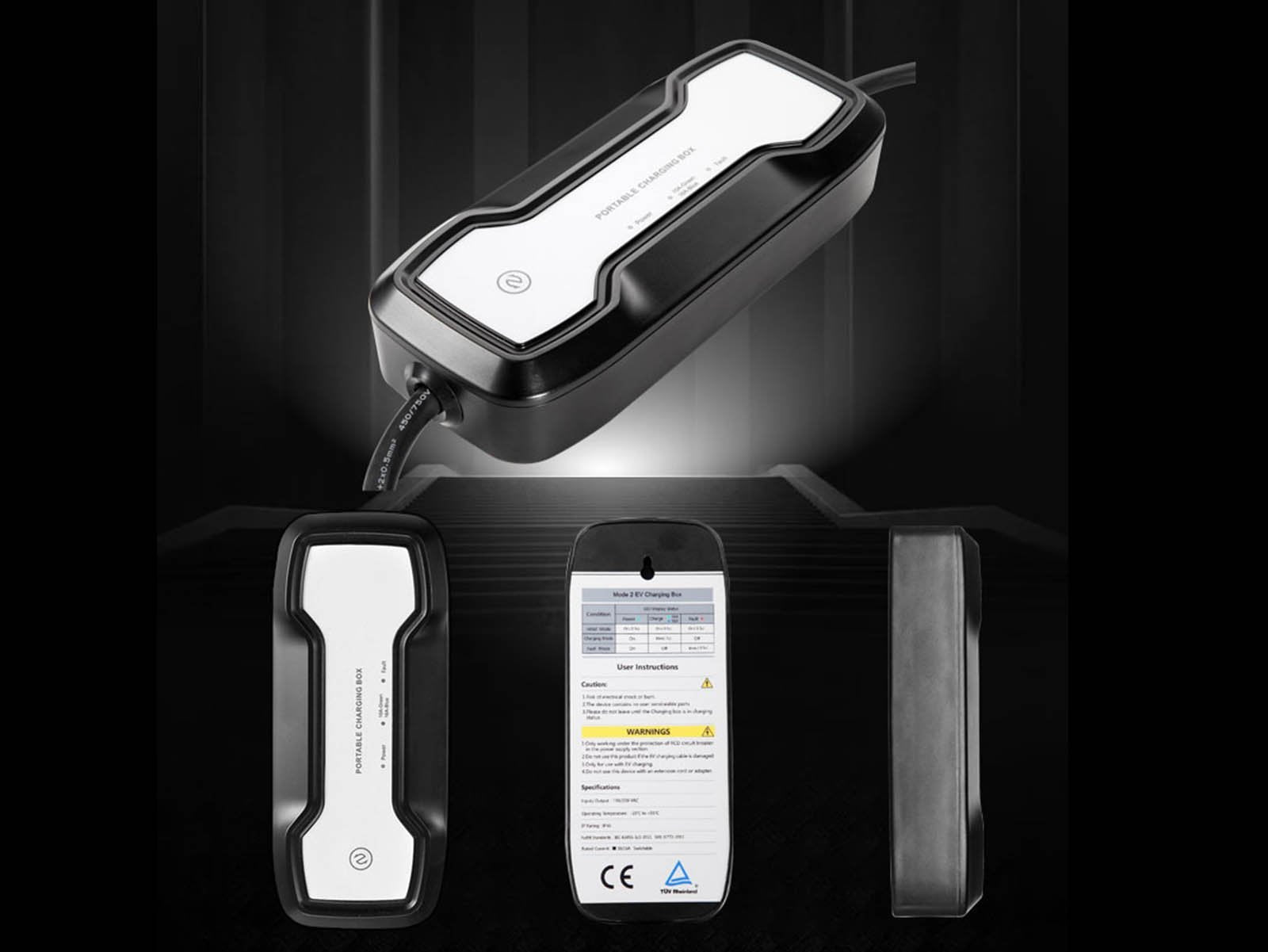 Portable EV Charger,Schuko (wall socket) to Type 2 (car),6-16A,5m,Besen - Torque Alliance