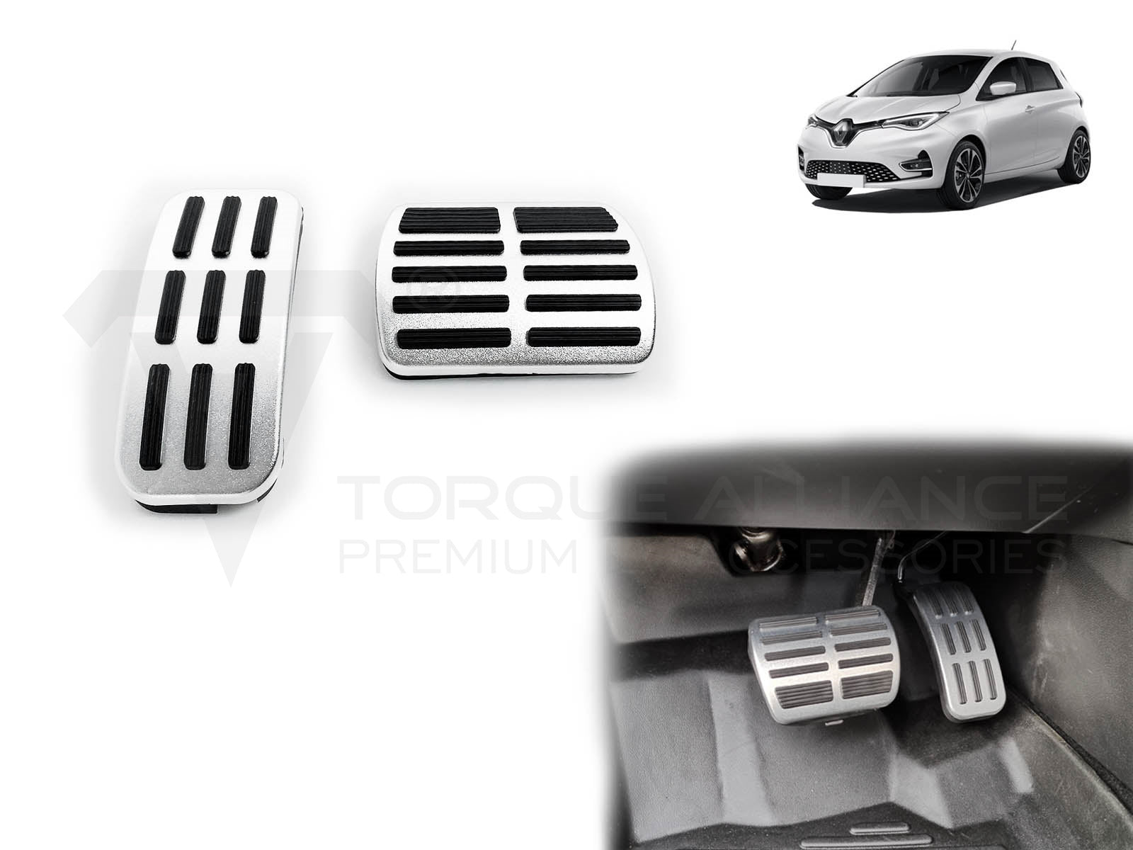 Renault Zoe: Metal Performance Pedal Set, Sportive pedal set