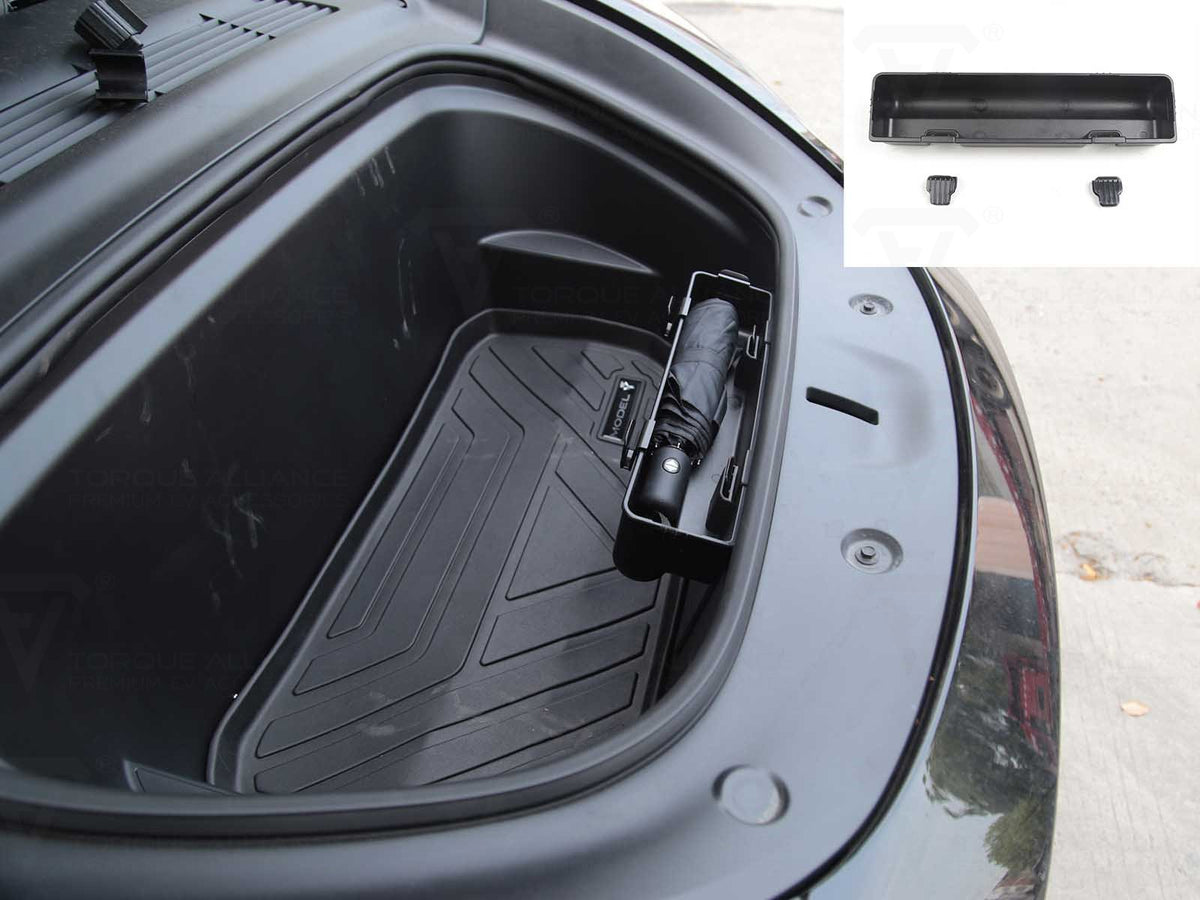 Tesla Model Y: Frunk Umbrella Organizer
