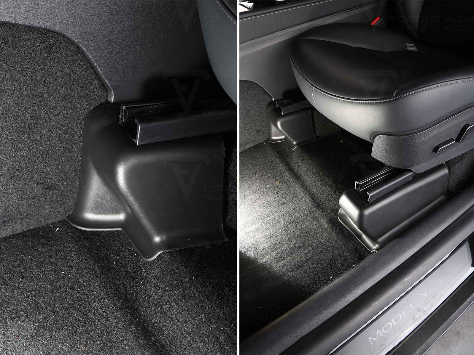 Tesla Model Y: Seat Slide Rail Anti-Kick Corner Guard (set of 7) - Torque Alliance