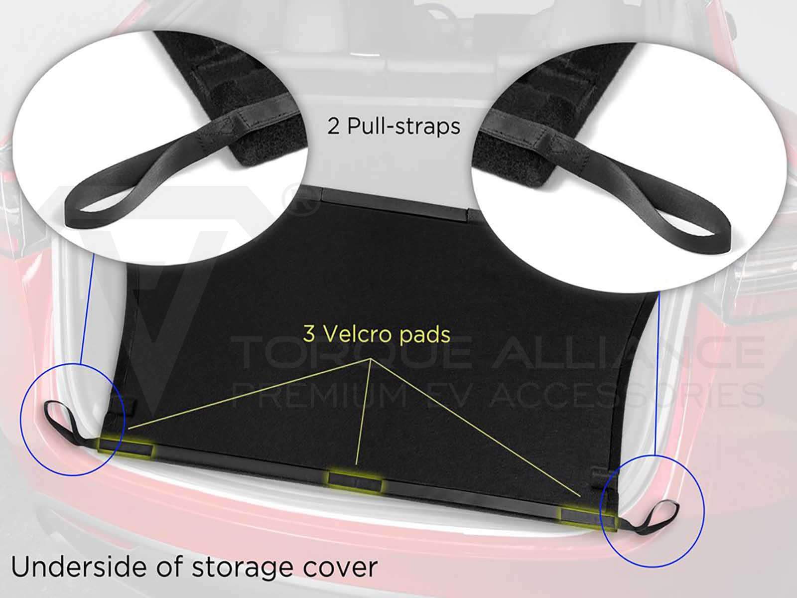 Tesla Model Y: Trunk Assistance Drawstring for Hidden Storage Space - Torque Alliance
