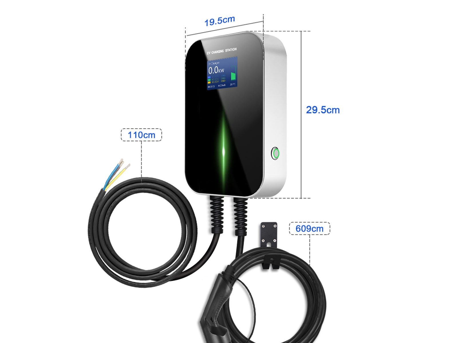Wallbox EV Charger - 11KW or 22KW with 6m Type 2 cable to car - Torque Alliance