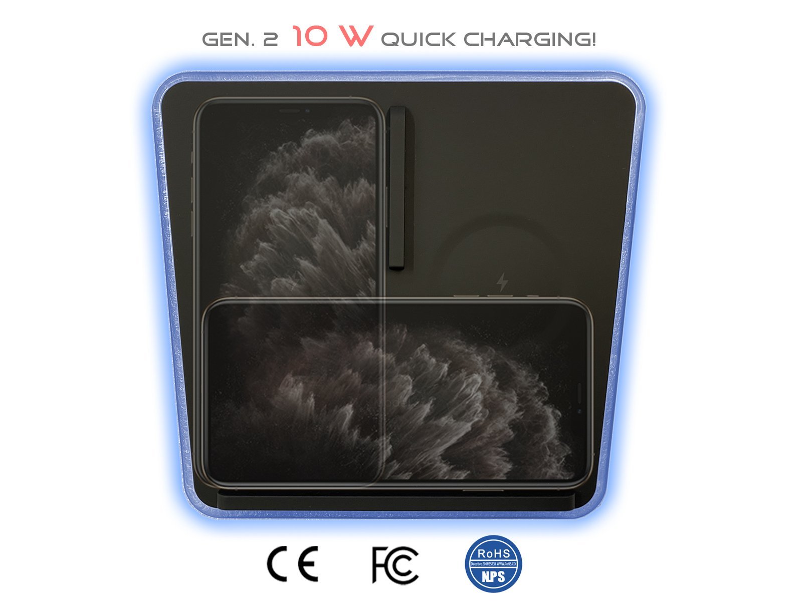 Modell 3/Y: Gen. 2 Wireless Mobile Quick Charging Pad (CE, FCC, RoHS zertifiziert) - Torque Alliance