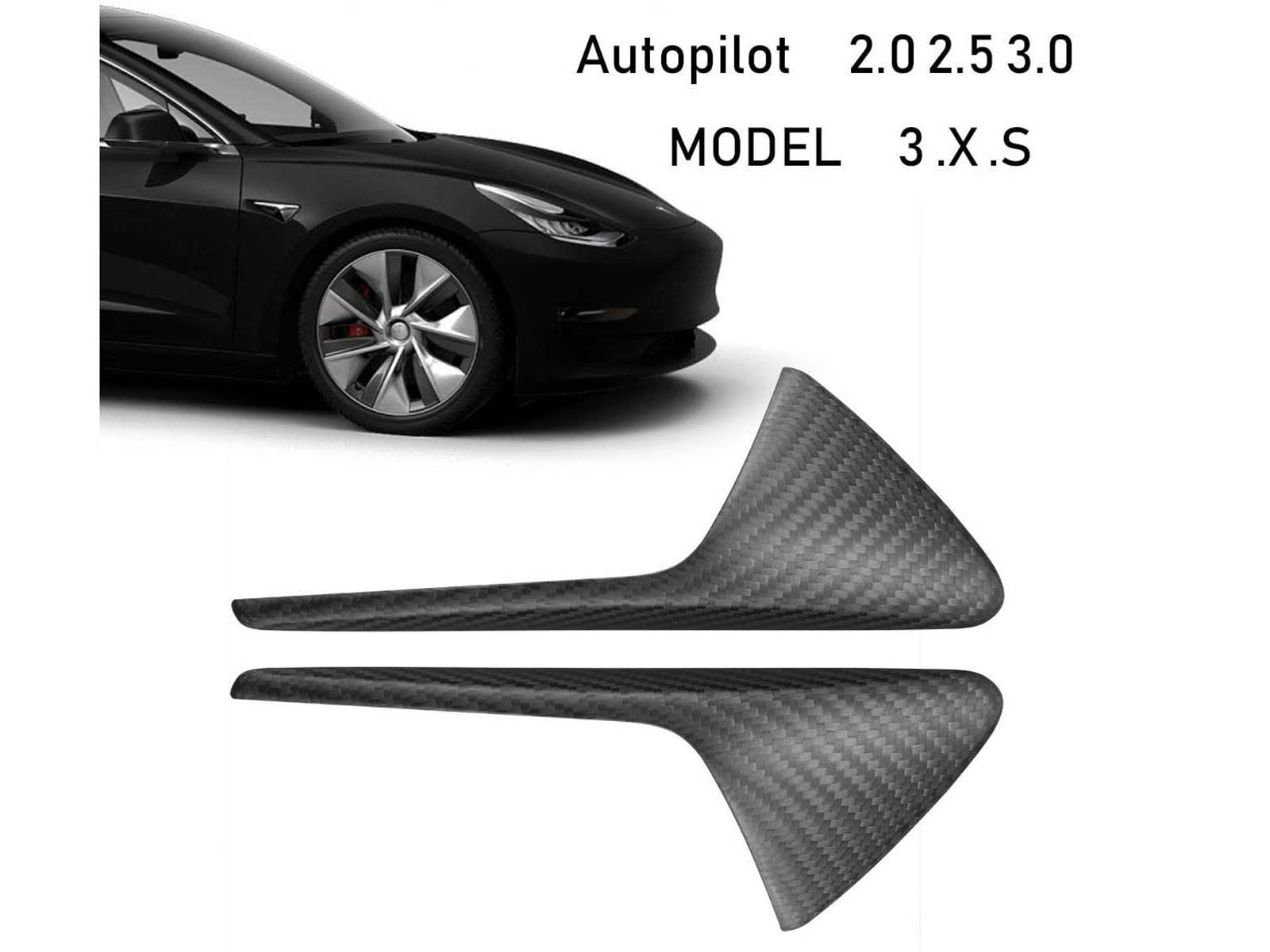 Tous les modèles Tesla : Garniture d'aération de l'aile latérale de l'appareil photo (collection de fibres de carbone véritable) - Torque Alliance