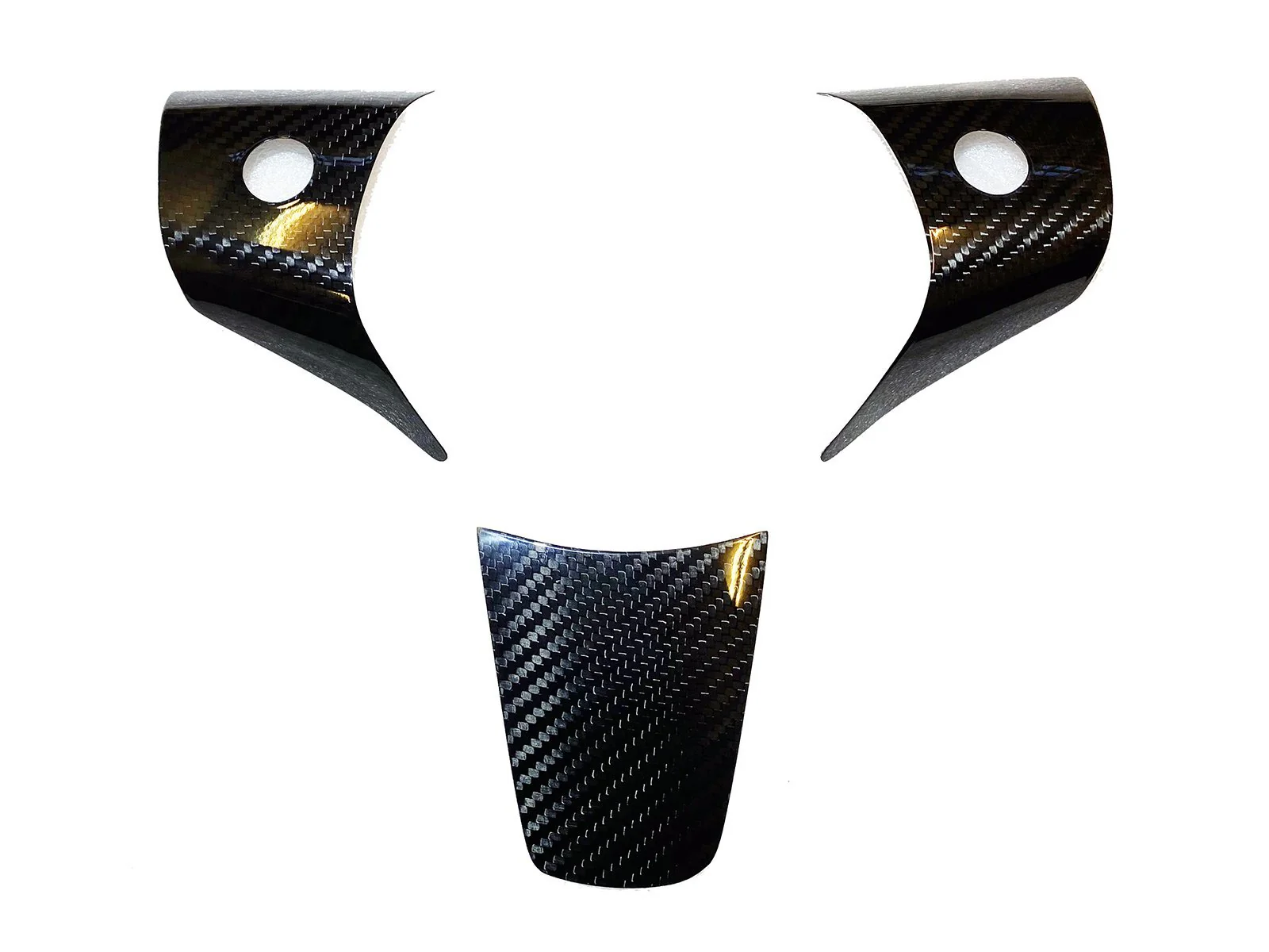 Modèle 3/Y : jeu de garnitures de volant en fibre de carbone véritable (3 pièces) - Torque Alliance