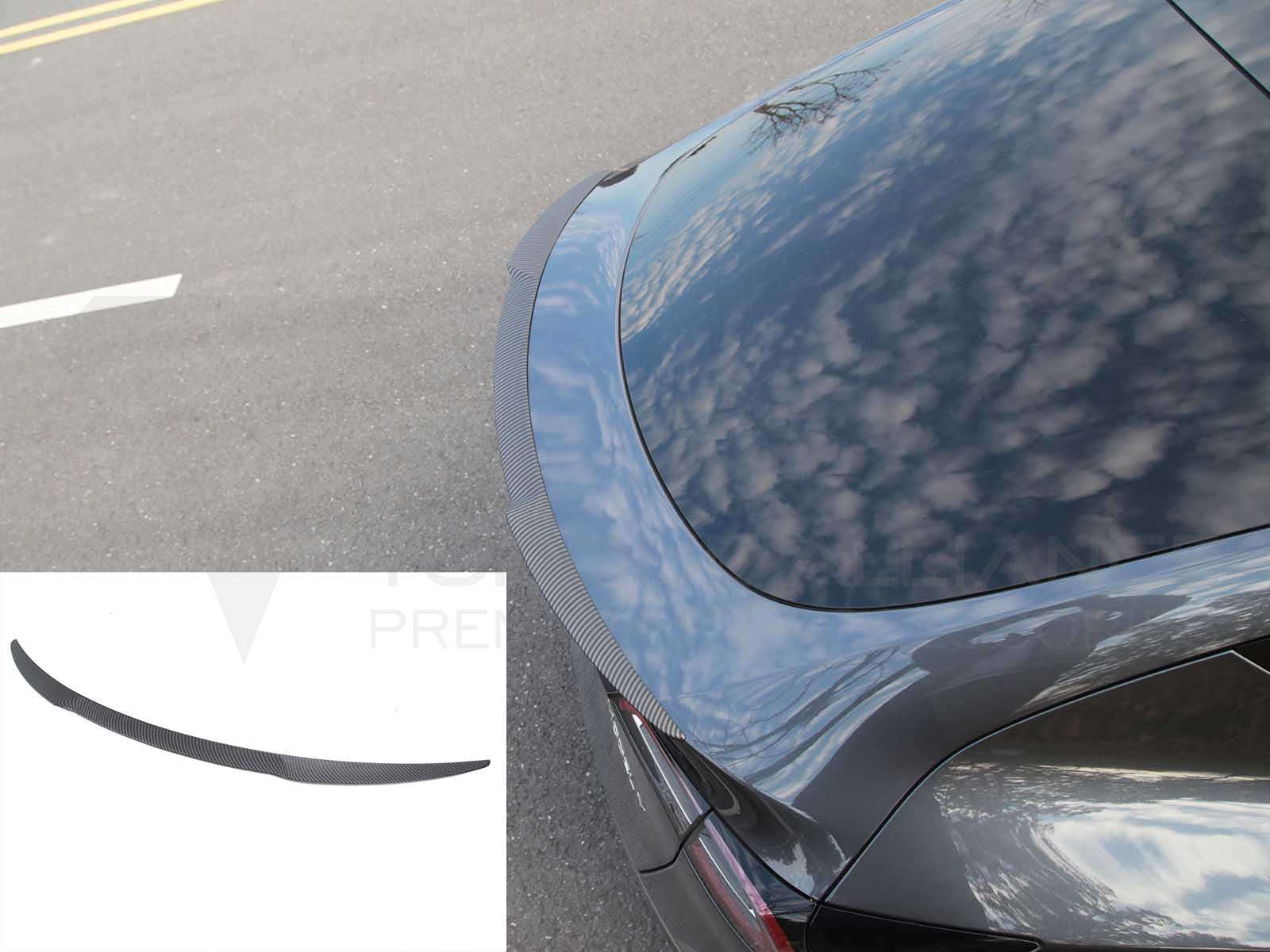 Tesla Model Y_Sportive Spoiler arrière (ABS + revêtement)