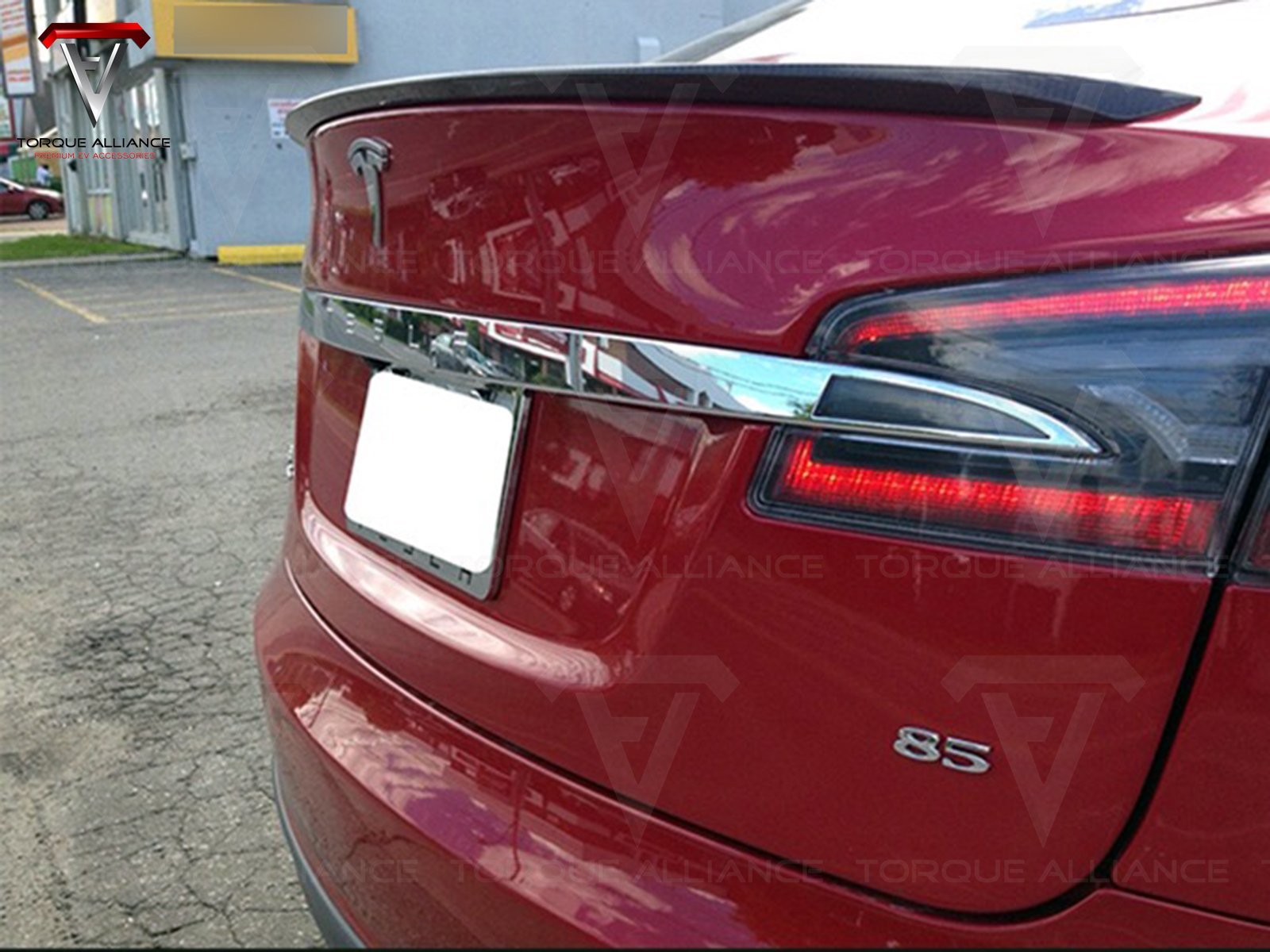 Model S: Echte Carbon Fiber Achterspoiler - Torque Alliance