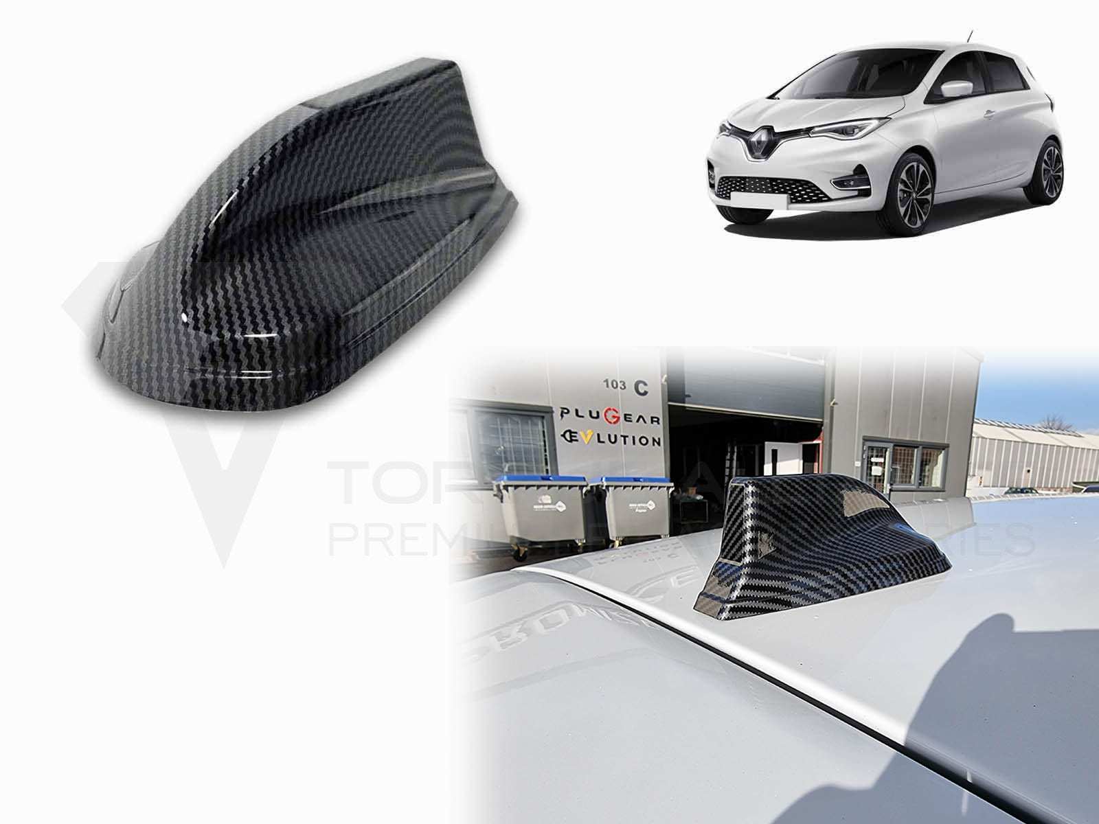 Renault Zoë: Antenne Upgrade Cover (Haaienvin) - Torque Alliance
