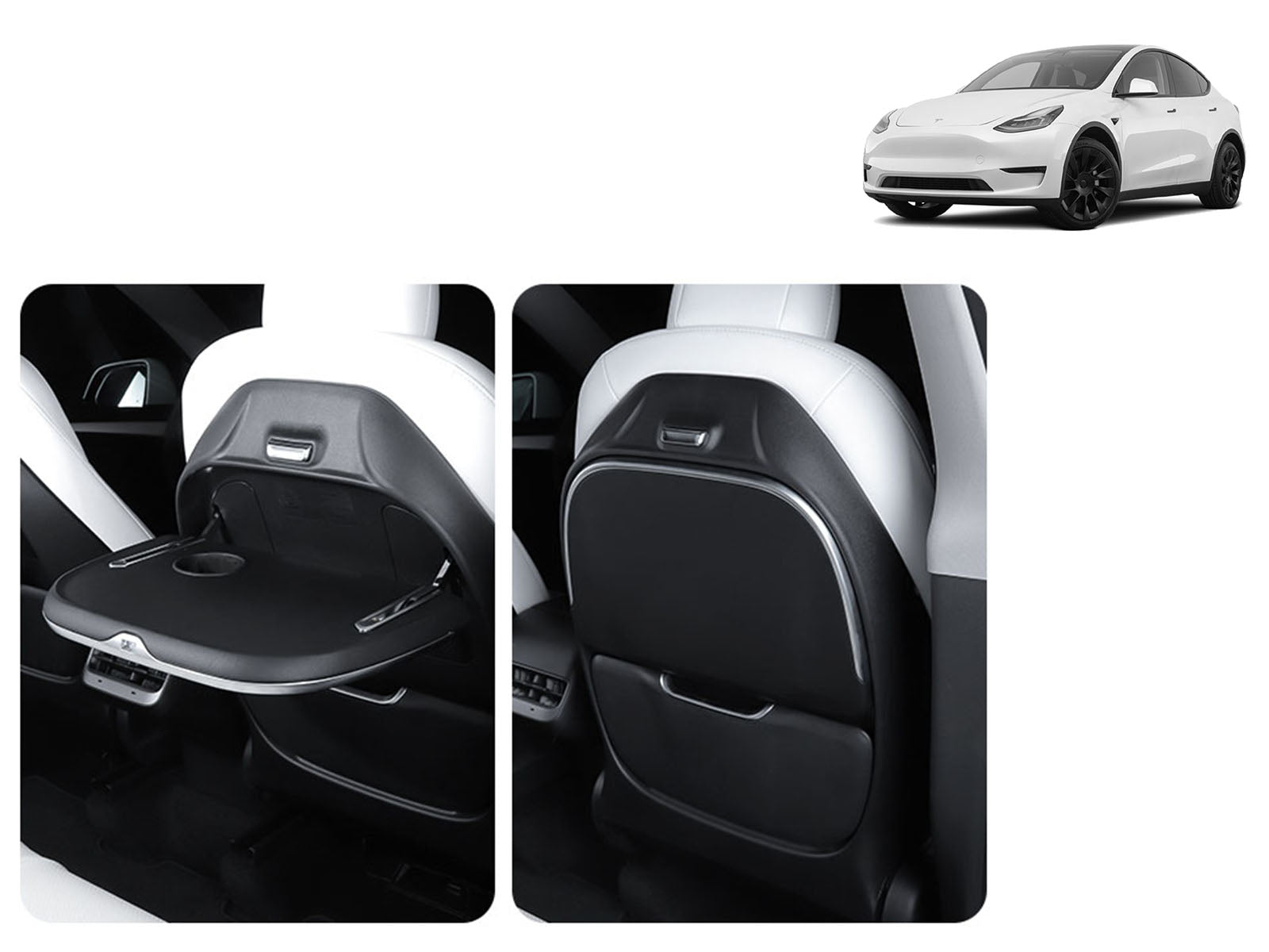 Tesla Model 3&Y: Opvouwbare Seatback Tray, Seatback Table met draadloos opladen - Torque Alliance