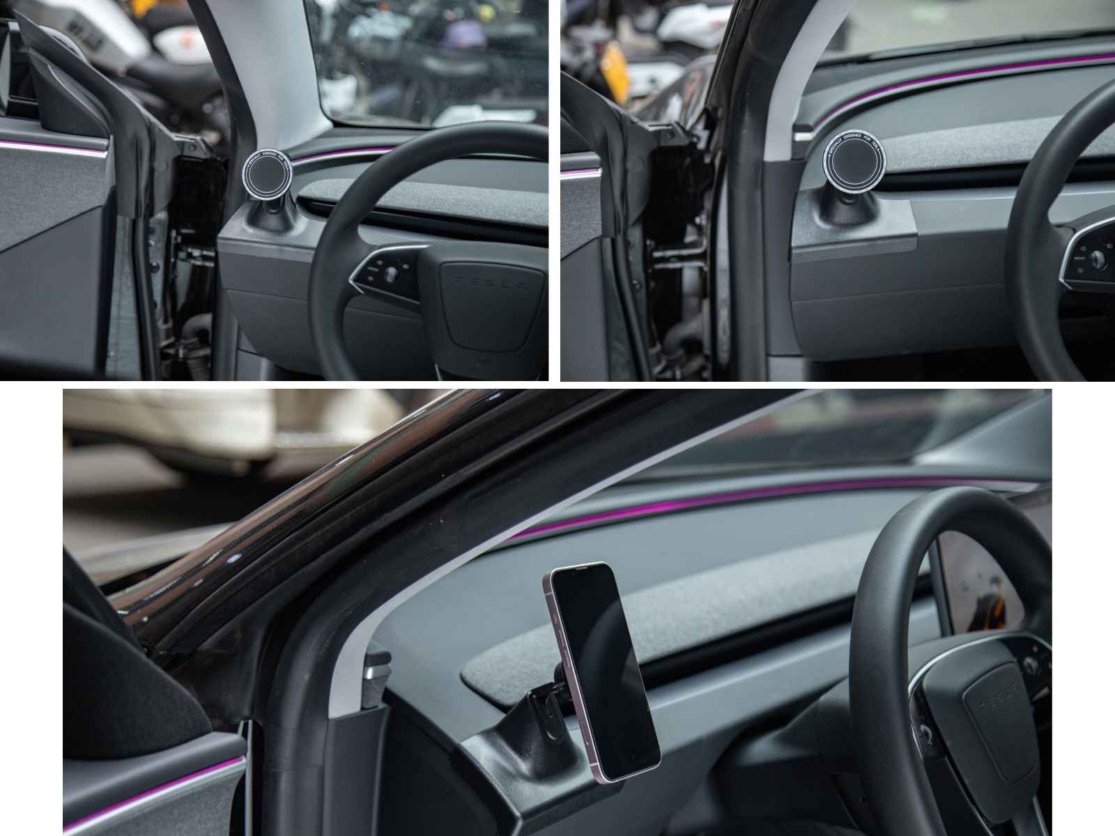 Tesla Model 3 2024 Highland: Dashboard Mobile Phone Holder