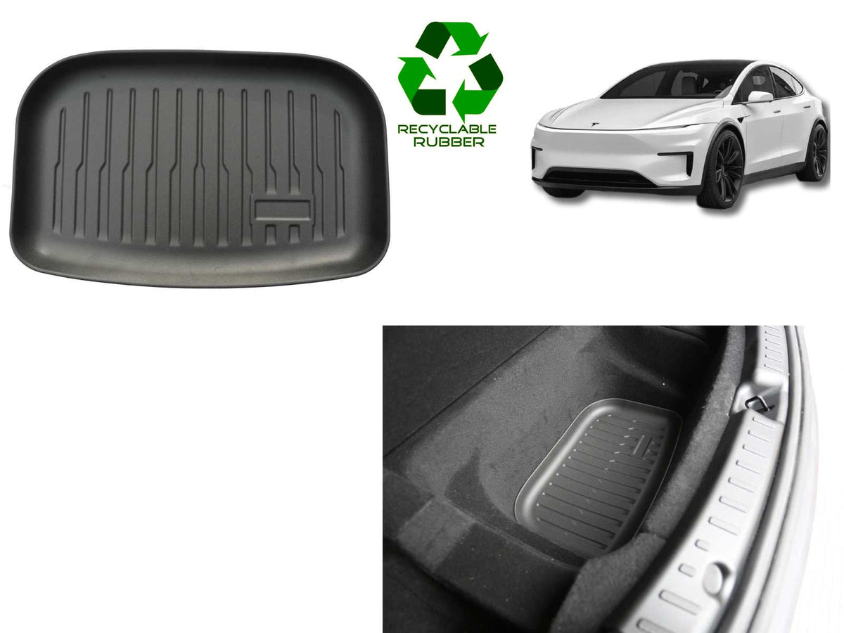 Tesla Model Y 2025 Juniper: Trunk Lower Compartment Mat (Premium Recyclable Rubber)