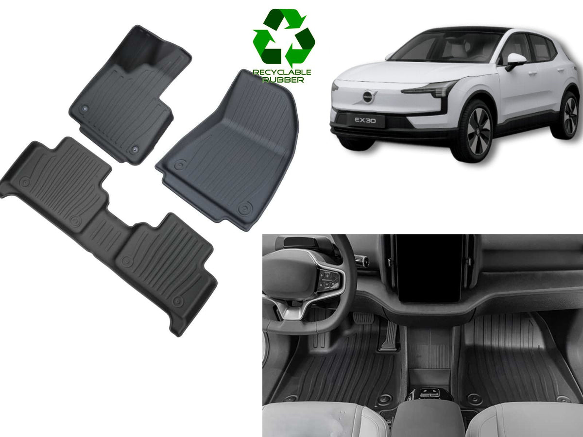 Volvo EX30: All Weather Interior Floor Mats (Left-hand-drive, Premium Recyclable Rubber)