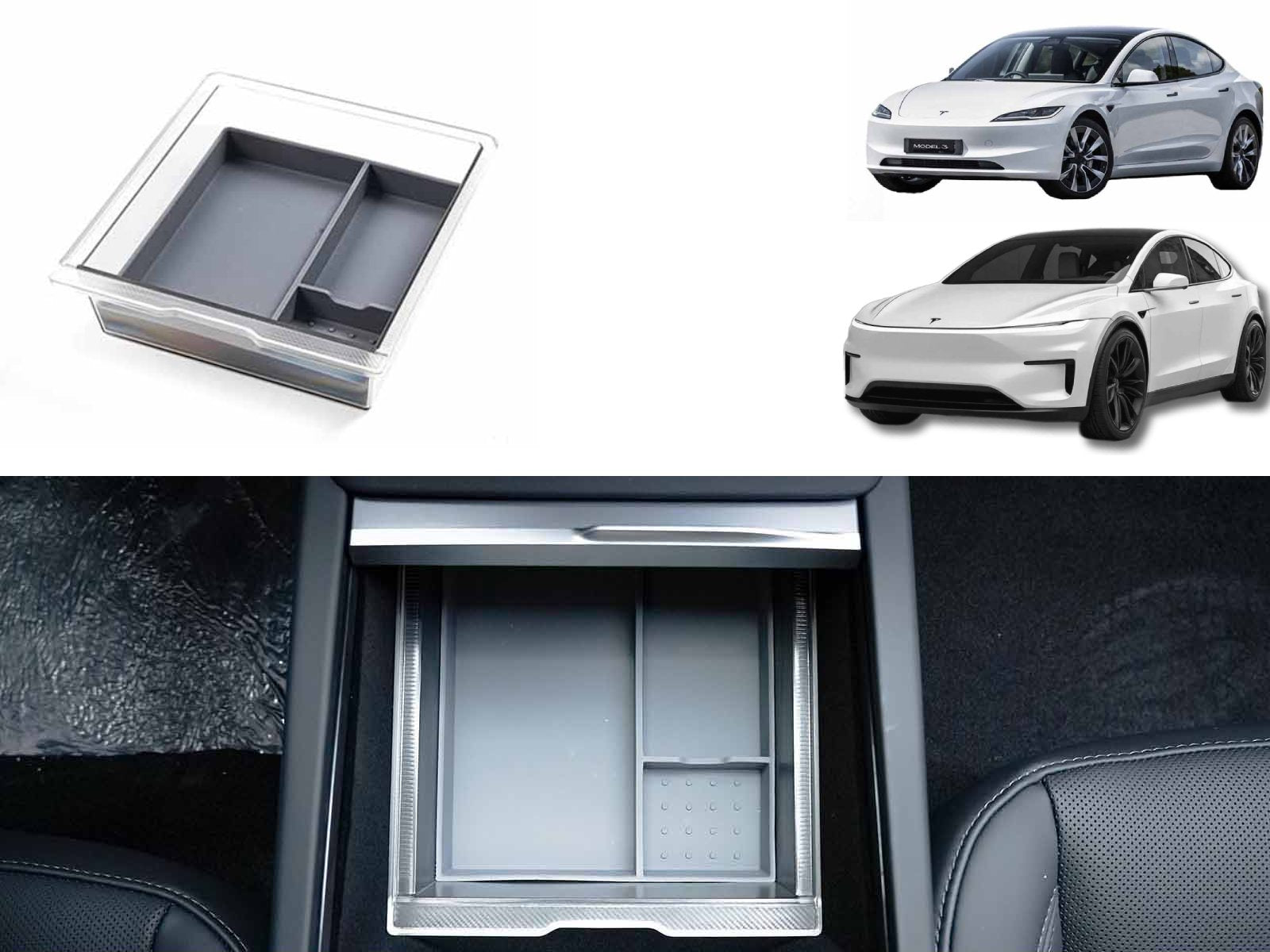 Tesla Model 3 (2024 Highland)/Tesla Model Y_2025 Juniper: Center Console Organizer