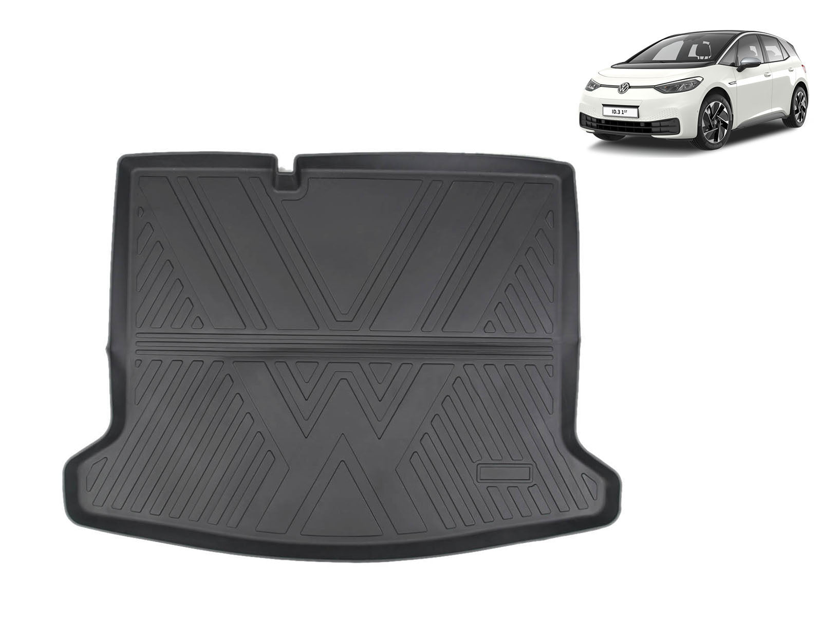 V W ID 3_Premium Rubber Trunk Mat, Boot Liner