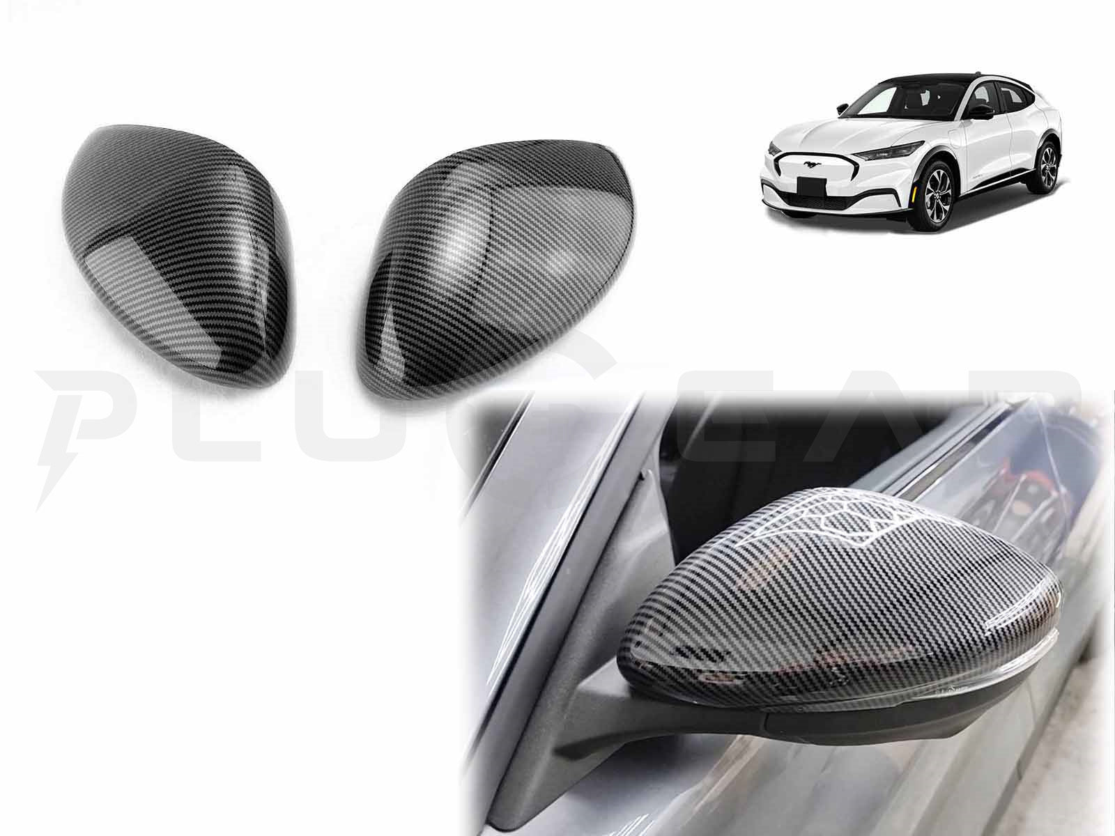 Ford Mustang Mach-e: Side Mirror Overlays, Rear View Mirror Cover (2 pcs)