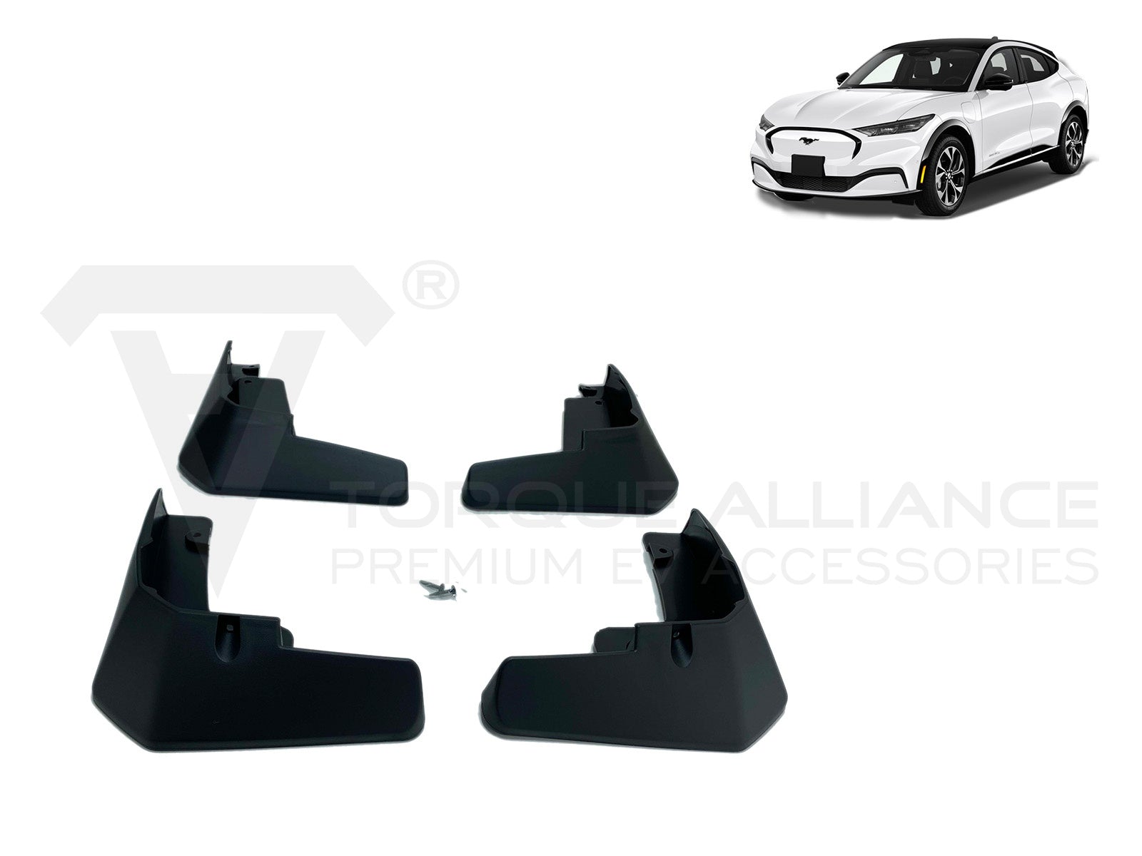 Ford Mustang Mach-e: Mud Flaps, Splash Guard (ABS, 4 pcs) - Torque Alliance