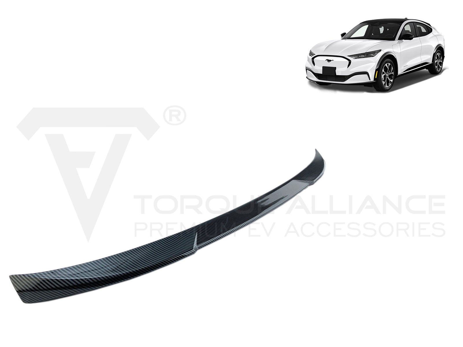 Ford Mustang Mach-e: Tail Spoiler - Performance Version (ABS + Coating) - Torque AllianceFord Mustang Mach-e: Tail Spoiler - Performance Version (ABS + Coating)