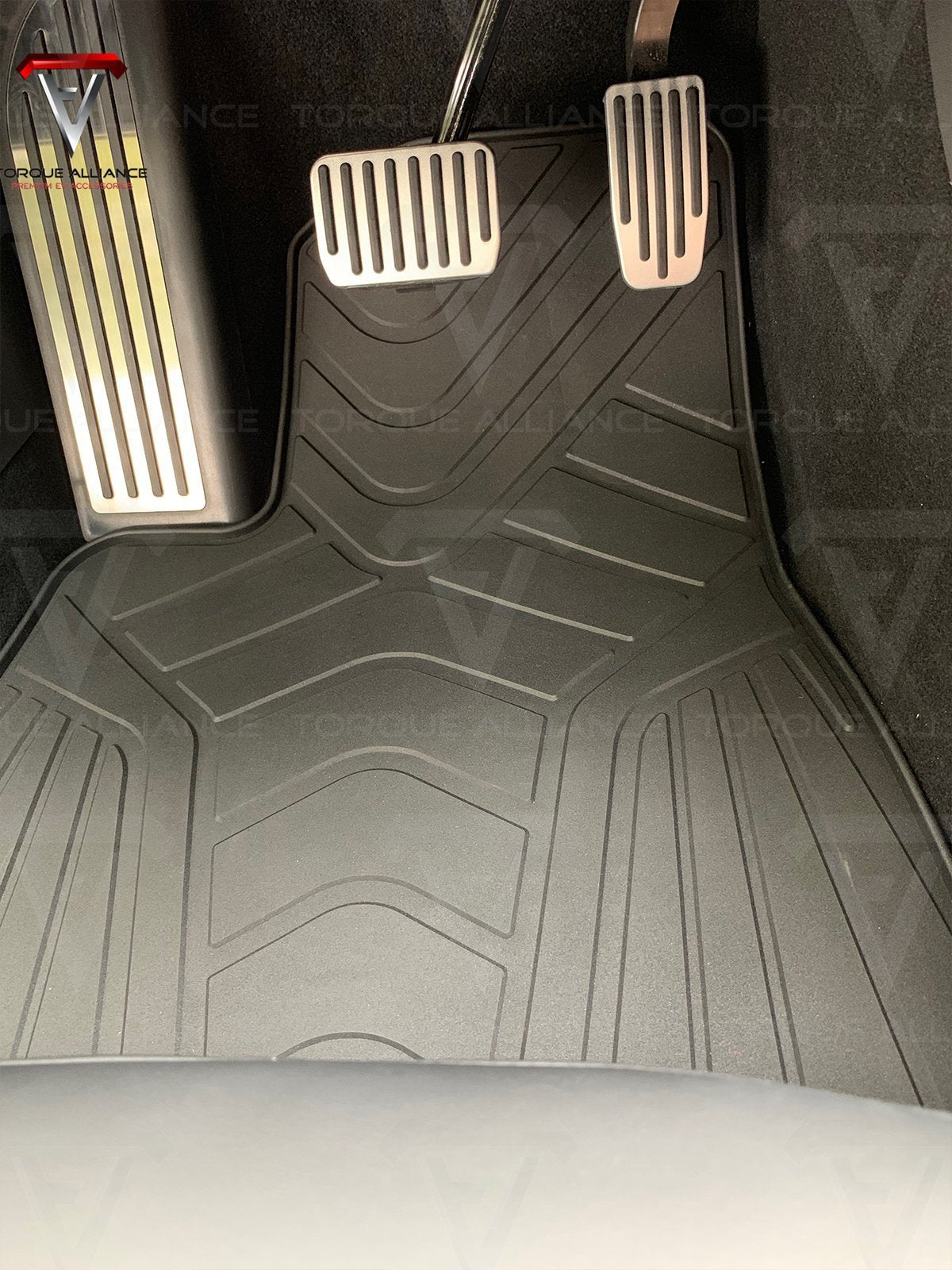 Model 3: All-weather Interior Floor Mats (3 pcs, Synthetic Latex Rubber) - Torque Alliance