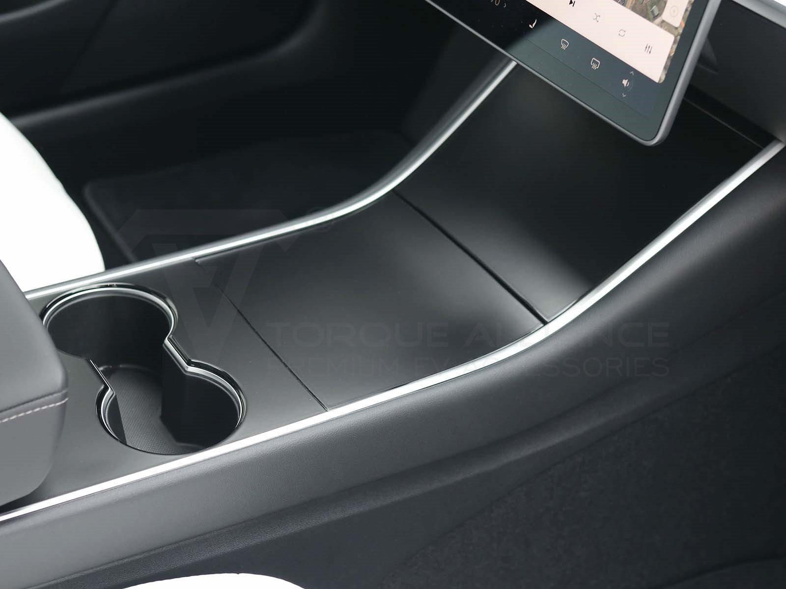 Model 3 and Model Y: Middle Console Cover Set (ABS+ Coating) - Torque Alliance