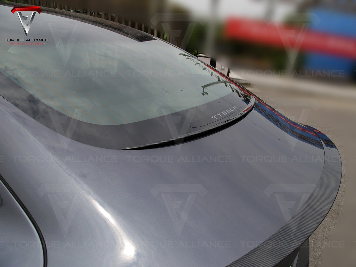 Anti-Rain Back Window Spoiler - for Tesla model 3 - Torque Alliance
