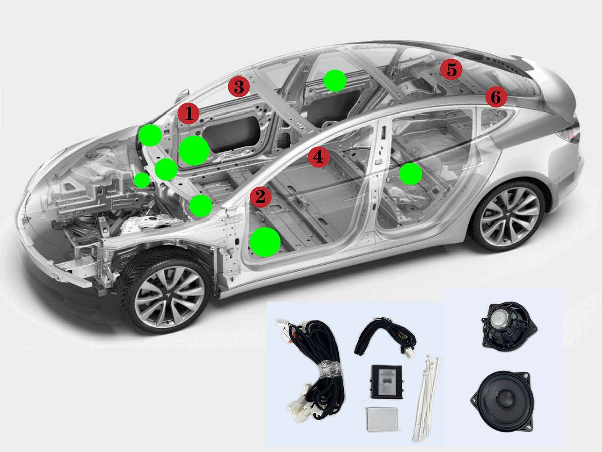 Tesla Model 3: Audio Speaker Activation Kit for Standard Range (SR+) M