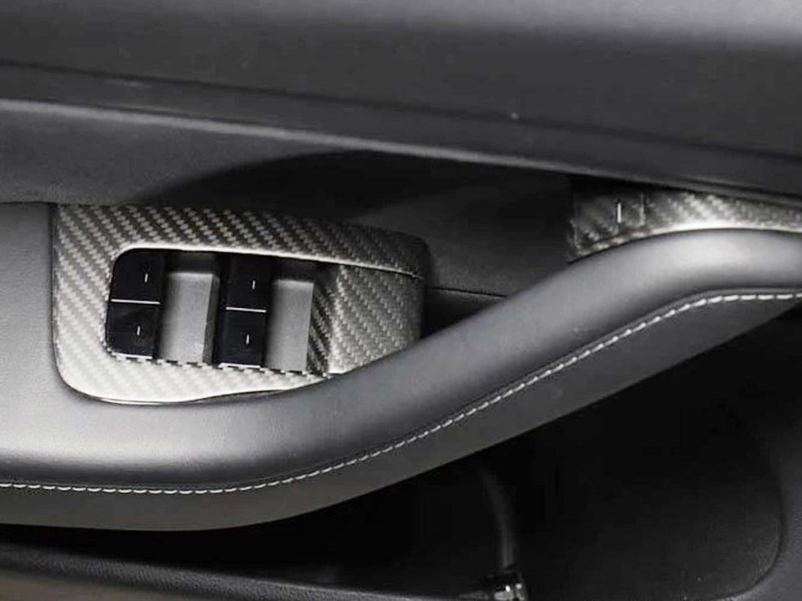 Model 3: Interior Button Decal Set (14 pcs, Carbon Fiber Collection) - Torque Alliance