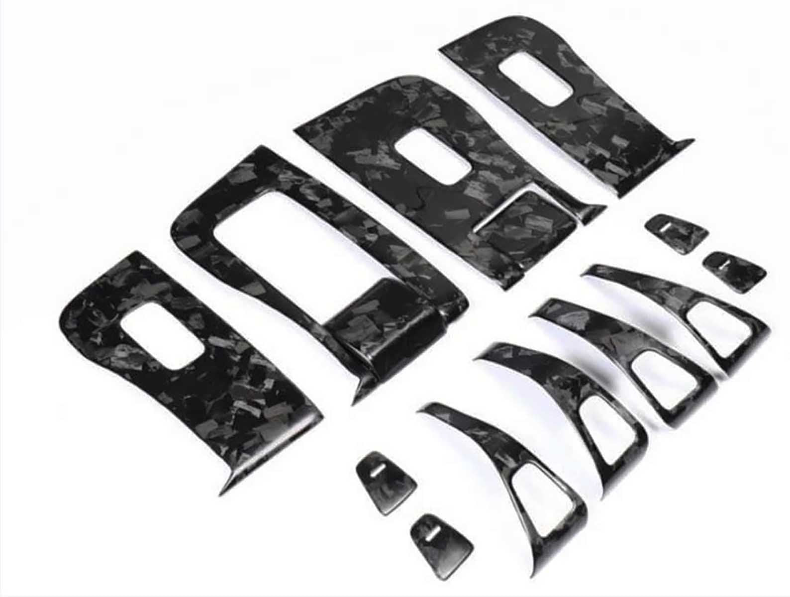 Model 3: Interior Button Decal Set (14 pcs, Carbon Fiber Collection) - Torque Alliance