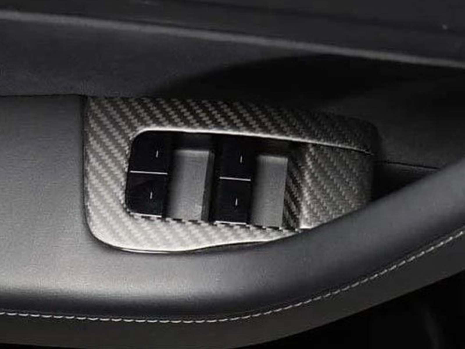 Model 3: Interior Button Decal Set (14 pcs, Carbon Fiber Collection) - Torque Alliance