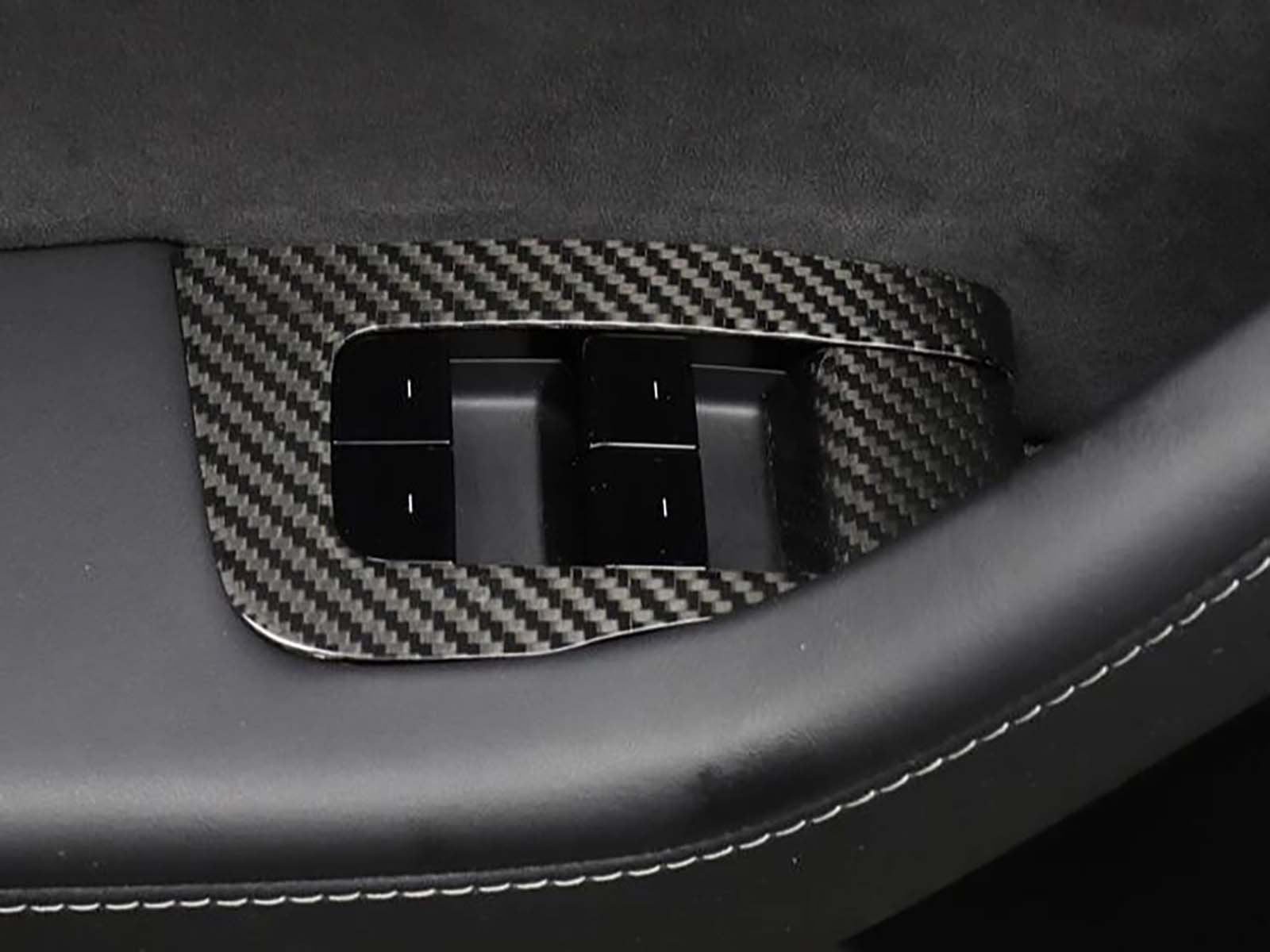 Model 3: Interior Button Decal Set (14 pcs, Carbon Fiber Collection) - Torque Alliance