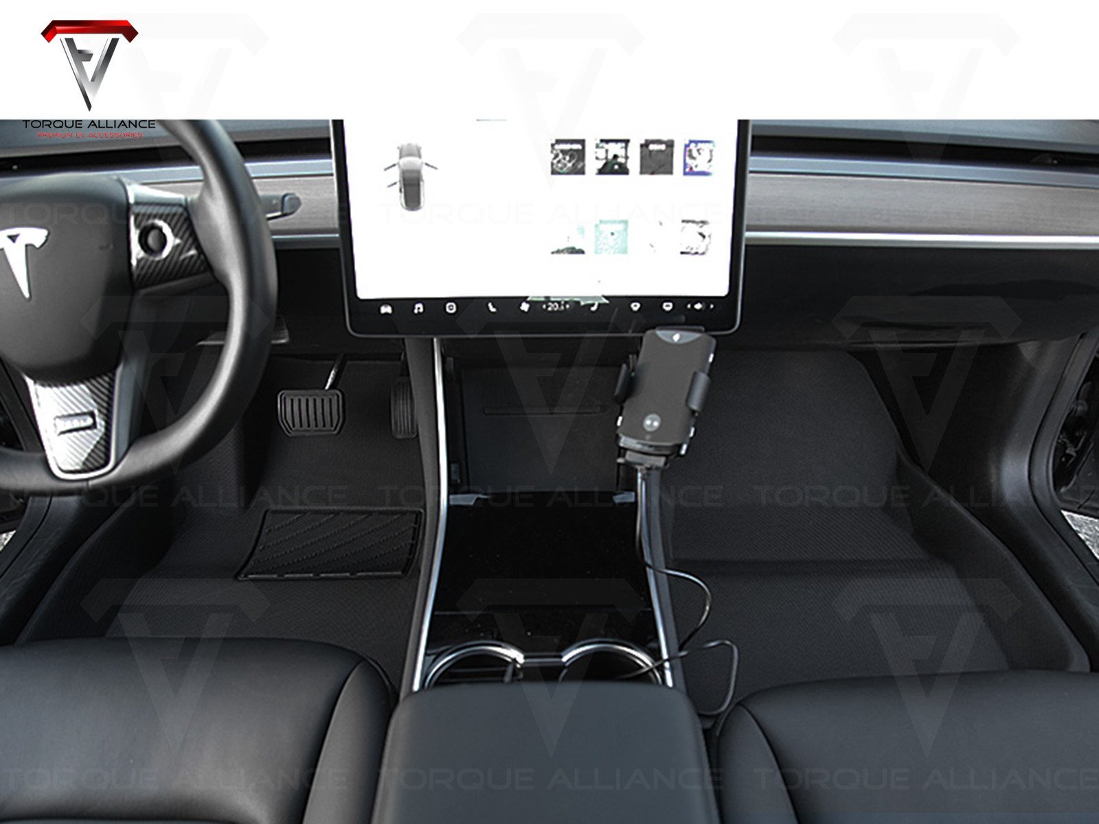 Model 3: Multi-layer 3D Rubber All-weather Floor Mats (3 pcs) - Torque Alliance