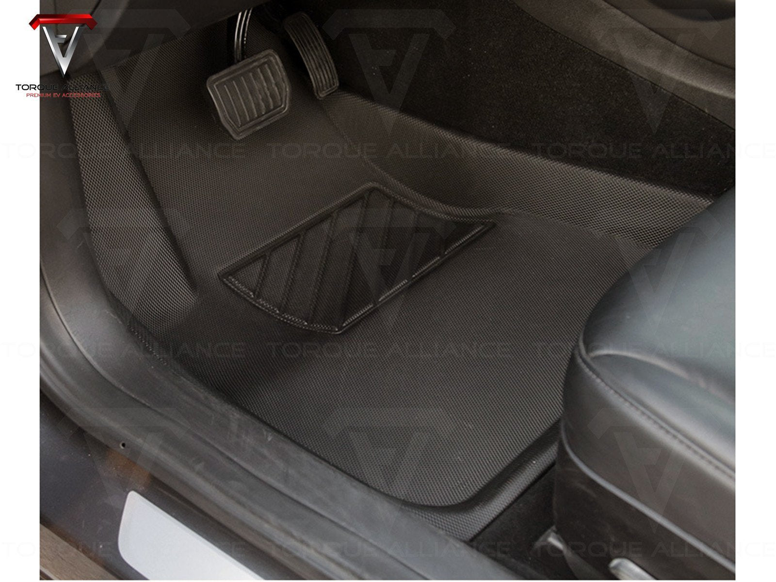 Model 3: Multi-layer 3D Rubber All-weather Floor Mats (3 pcs) - Torque Alliance