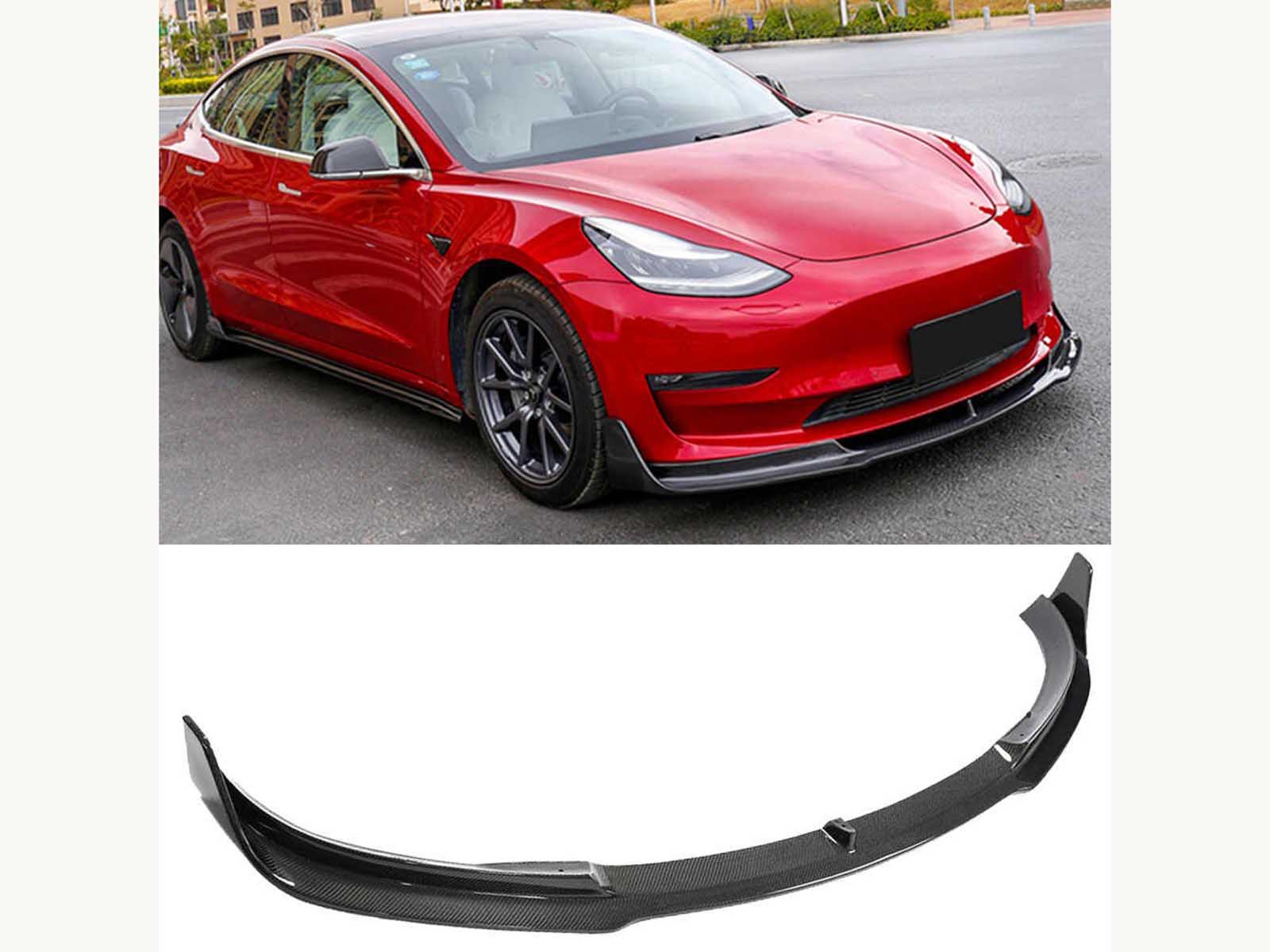  6 pièces en fibre de carbone couleur siège ajuster bouton de  commutation revêtement d'habillage noir ABS accessoires intérieurs de  voiture, compatible for Tesla modèle 3 modèle Y (Color : 6pcs carbon