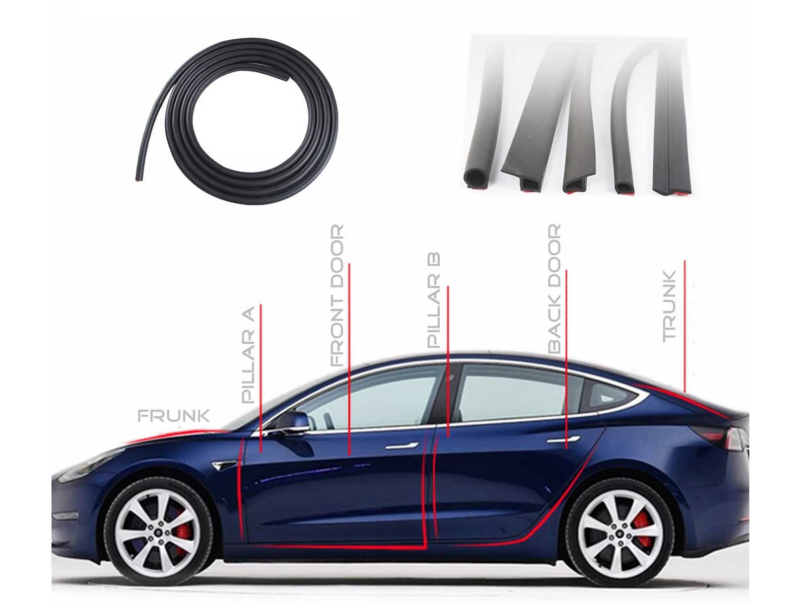 Tür-Antikollisionsstreifen, 4 Stück, Türkantenschutz, Unfallsicher, Ersatz  für Autotür-Eckverkleidungsstreifen für Tesla Modell 3 2018 Bis 2023  (Kohlefasermuster) : : Auto & Motorrad