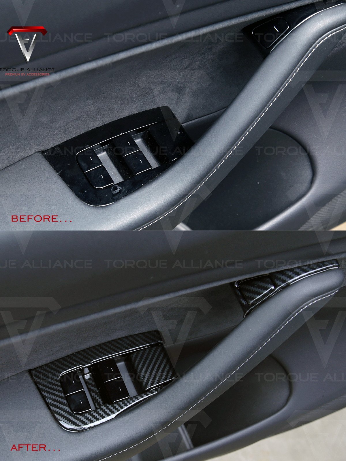Model 3/Y: Interior Buttons Upgrade Set (14 Pieces) - Torque Alliance