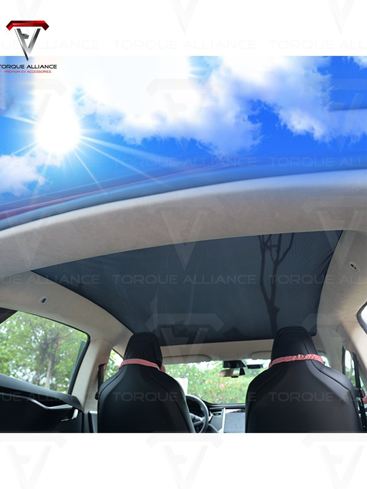 Model S: Sunshade for Solar Roof (3 pcs) - Torque Alliance