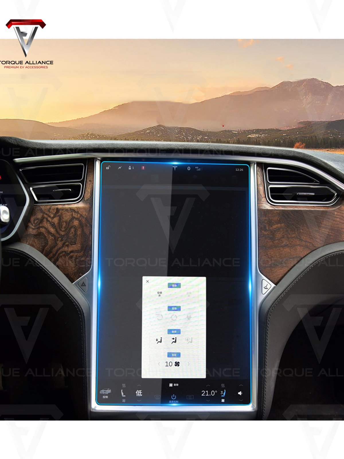 Model S/X: Temper Glass 17" Screen Protector - Torque Alliance