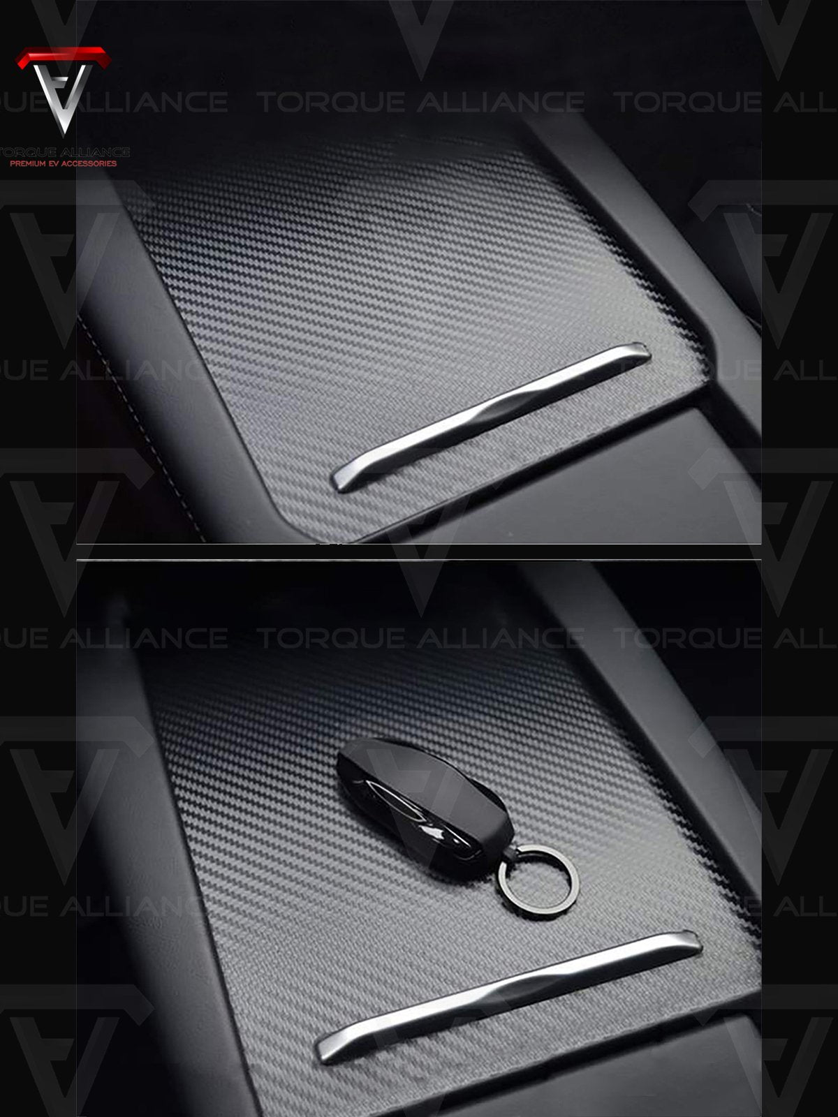 Model X/S: Middle Console Wrap (Carbon Look) - Torque Alliance