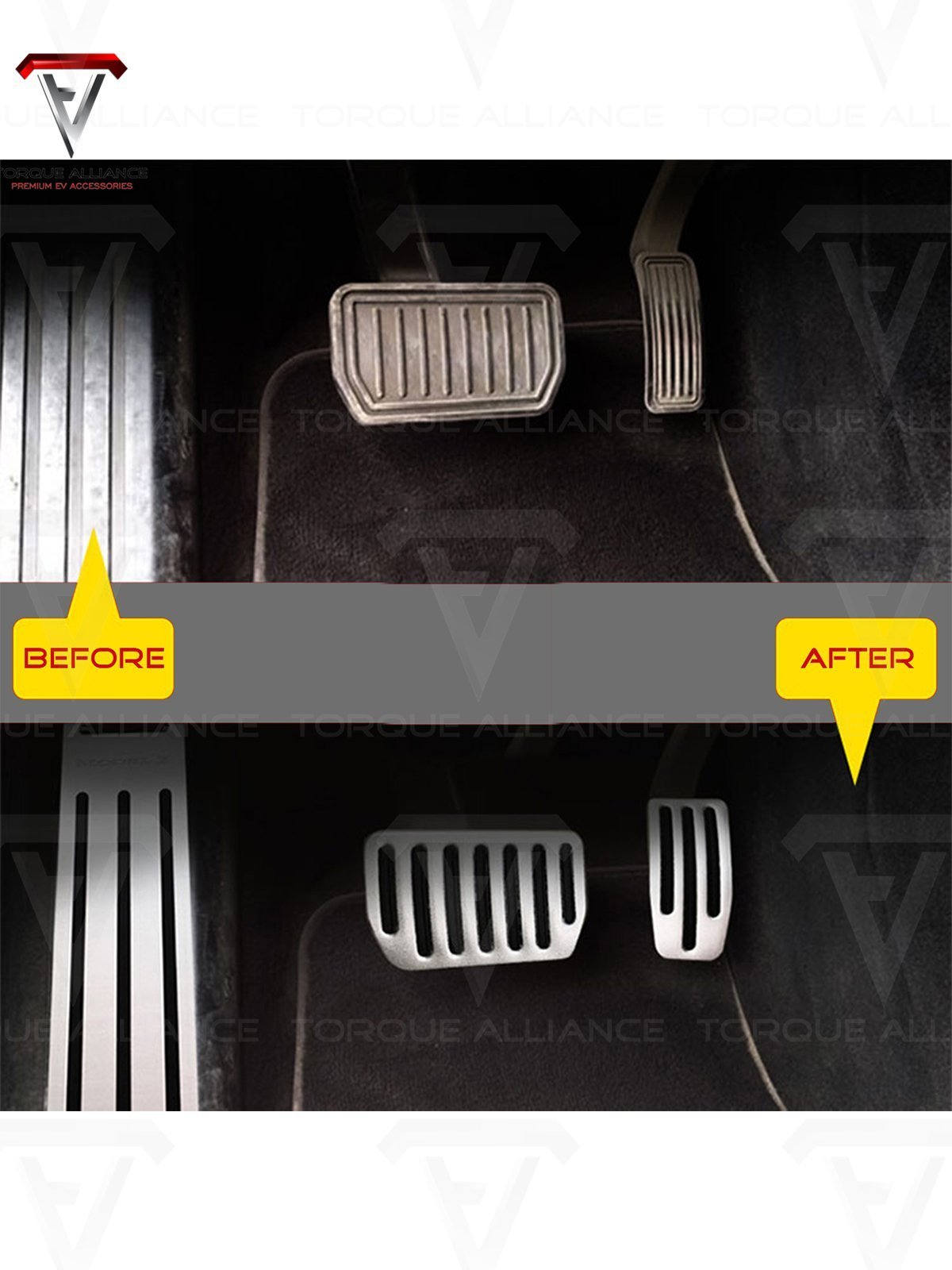 Model X/S: Performance Pedal Set (Stainless Steel) - Torque Alliance