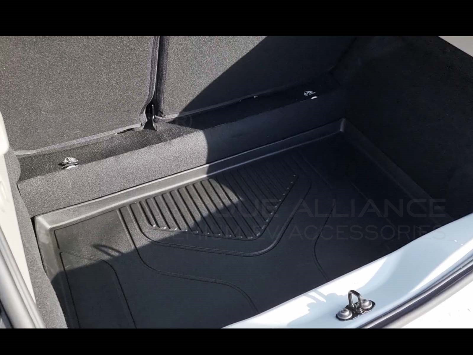 Renault Zoe: Trunk Lower Compartment Mat, Lower Boot Liner (Premium Recyclable Rubber) - Torque Alliance